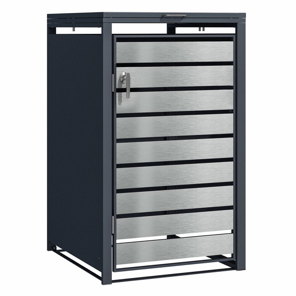 Phoenix Mülltonnenbox Phoenix Aufbewahrungsbox Mülleimer - Galvanisierter Stahl - Silber (1 St)