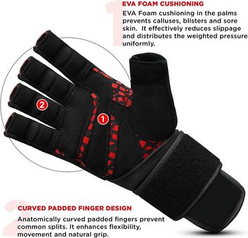 RDX Trainingshandschuhe RDX Maya Leder Fitness Handschuhe, Fitness Gloves Handgelenkschutz