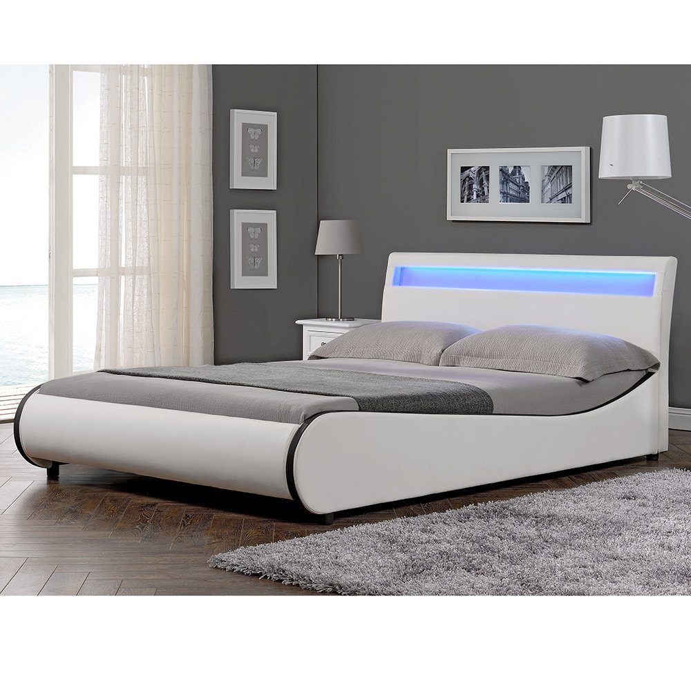 Corium Polsterbett, LED-Bett »Valencina« 140x200cm Weiß online kaufen | OTTO