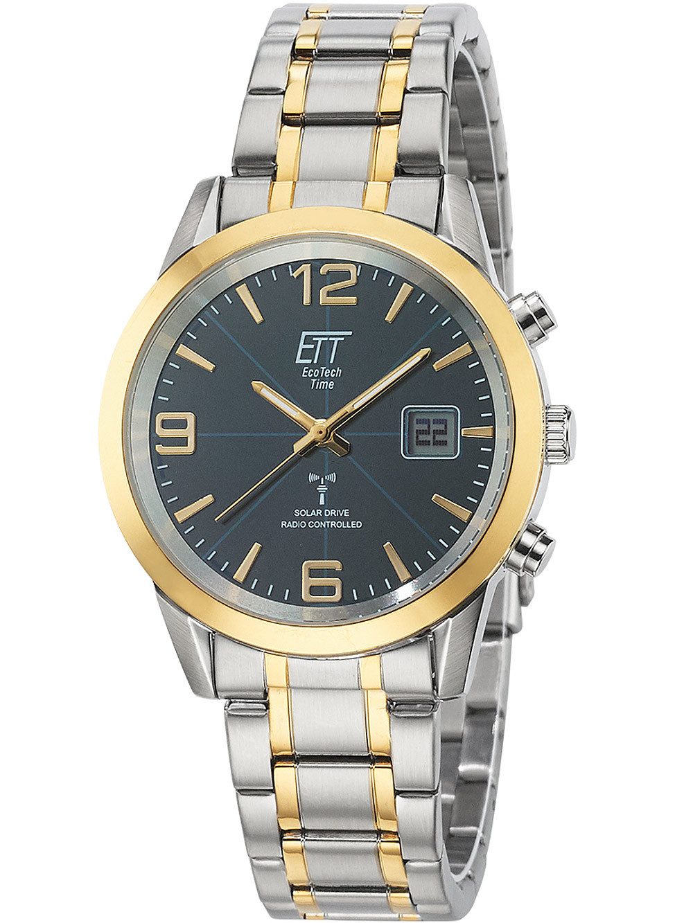 Quarzuhr ETT EGS-11502-32M Solar drive Funkuhr Basic Herrenuhr 41mm 5ATM ETT EGS-11502-32M Solar drive Funkuhr Basic Herrenuhr 41mm 5ATM