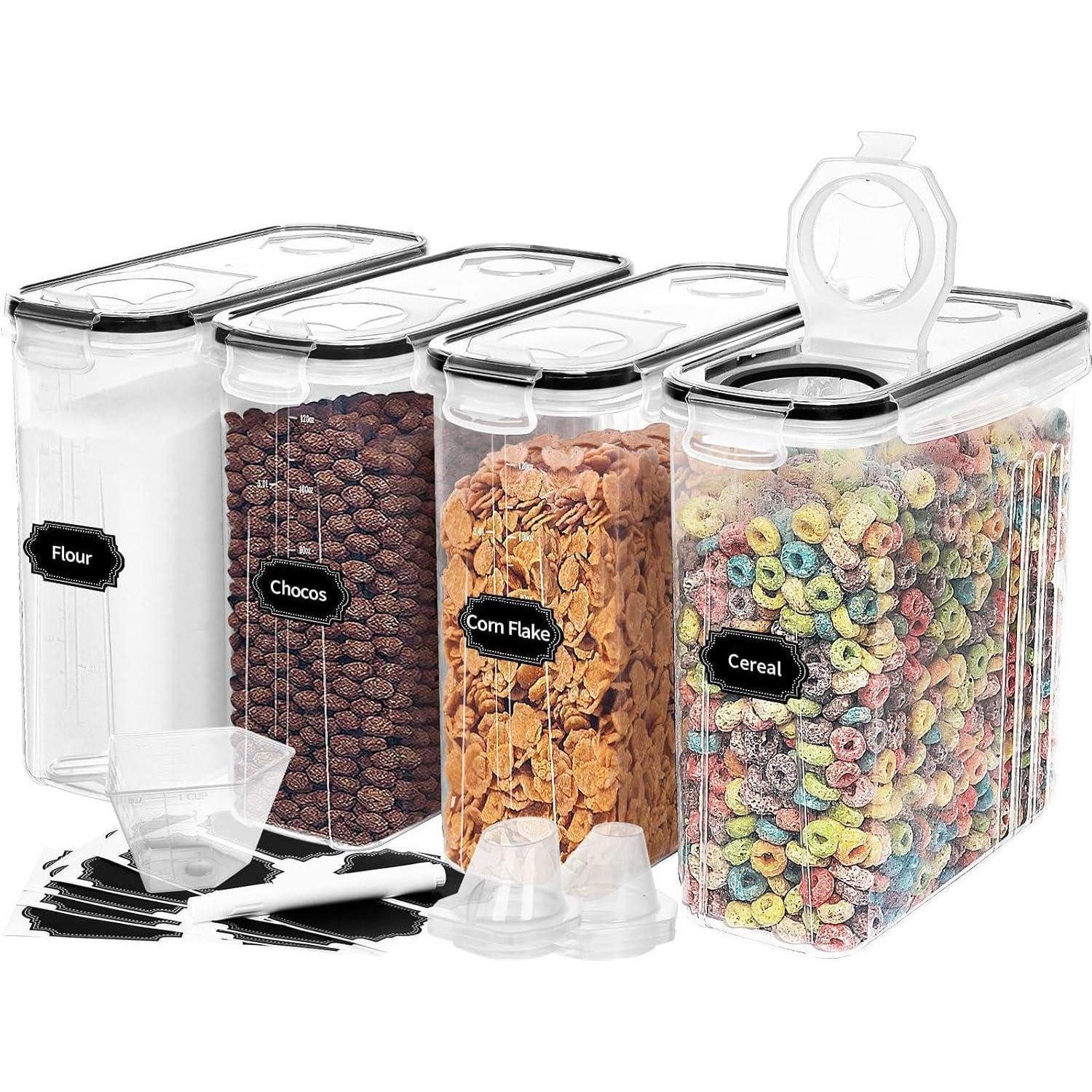 LuxusKollektion Vorratsdose 4L Vorratsdosen Set 4er Müsli Schüttdose Frischhaltedosen BPA frei