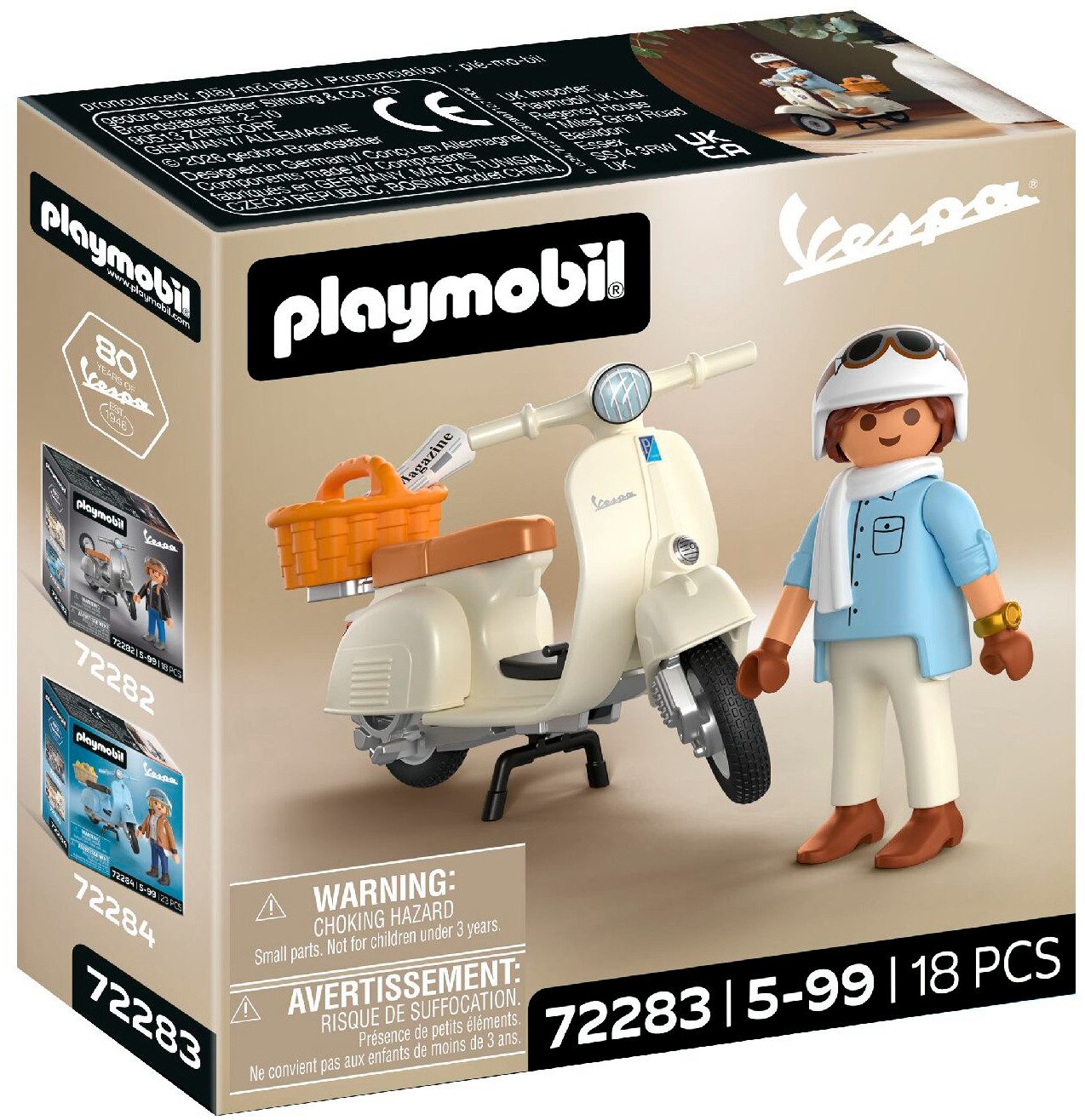 Playmobil® 80 Jahre Vespa: Classic Style (72283), Vespa Konstruktions-Spielset, (18 St), Made in Europe – Bild 3 von 4