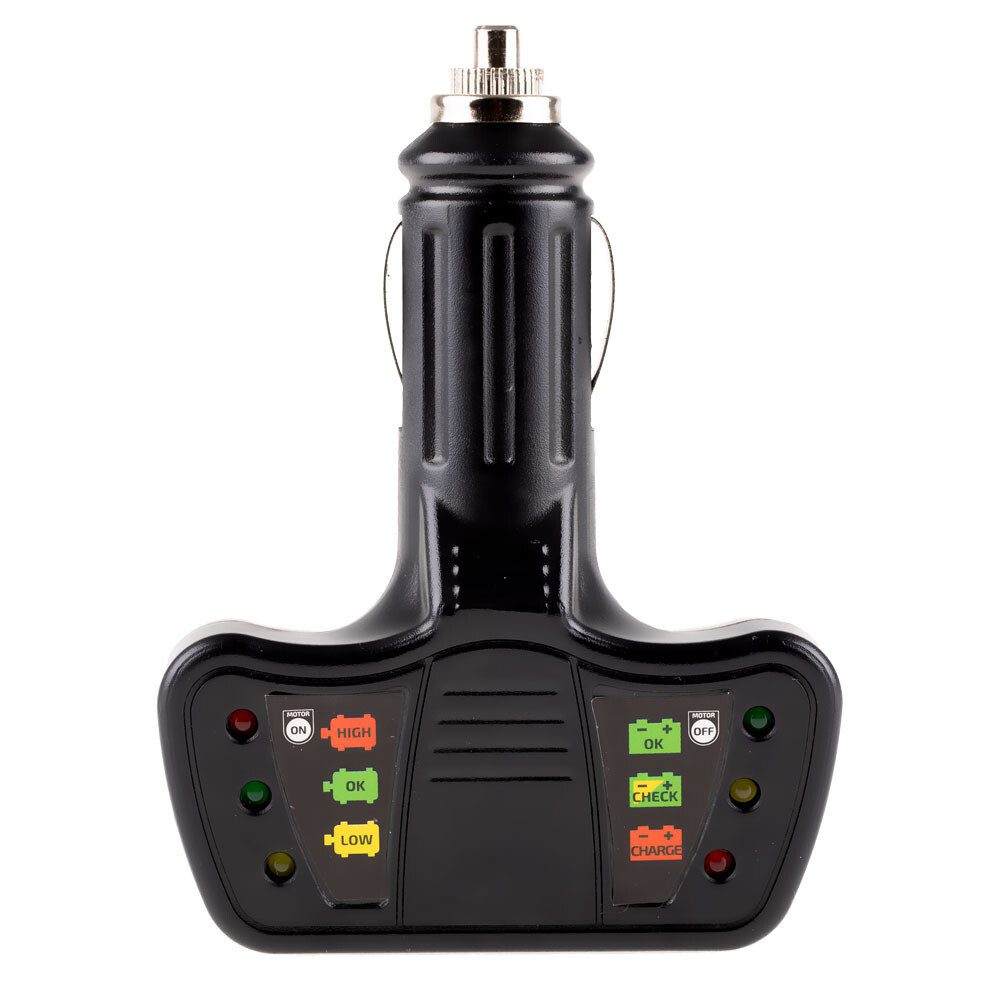 HEYNER Batterietester Batterieprüfer 12 V Spannungsmesser mit LED für Zigarettenanzünder, (1 St)