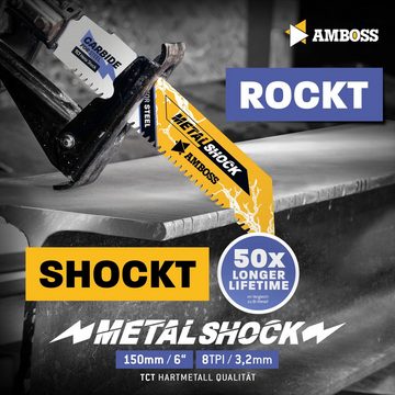 Amboss Werkzeuge Sägeblatt 3x Amboss Metal Shock Säbelsägeblatt Länge 230 mm