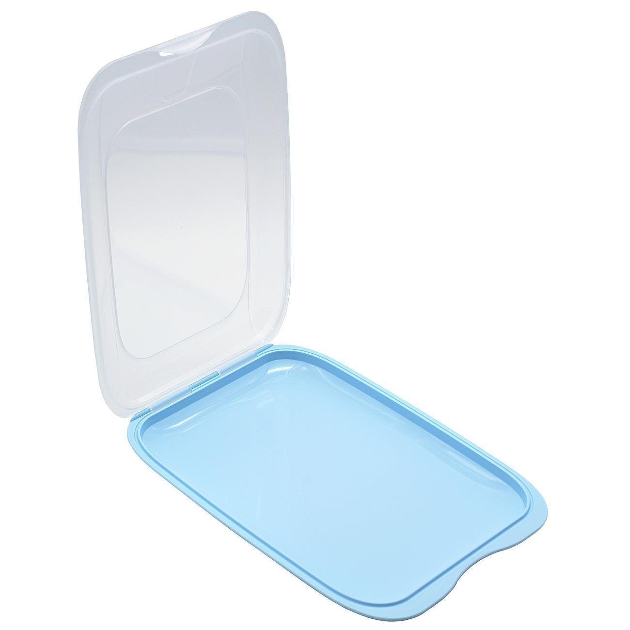 Engelland Frischhaltedose Aufschnittdosen, Aufschnittbox, PP-Kunststoff, BPA-frei, (Vorteils-Set, 4-tlg., mit transparentem Deckel), stapelbar, platzsparend, Or – Bild 2 von 5