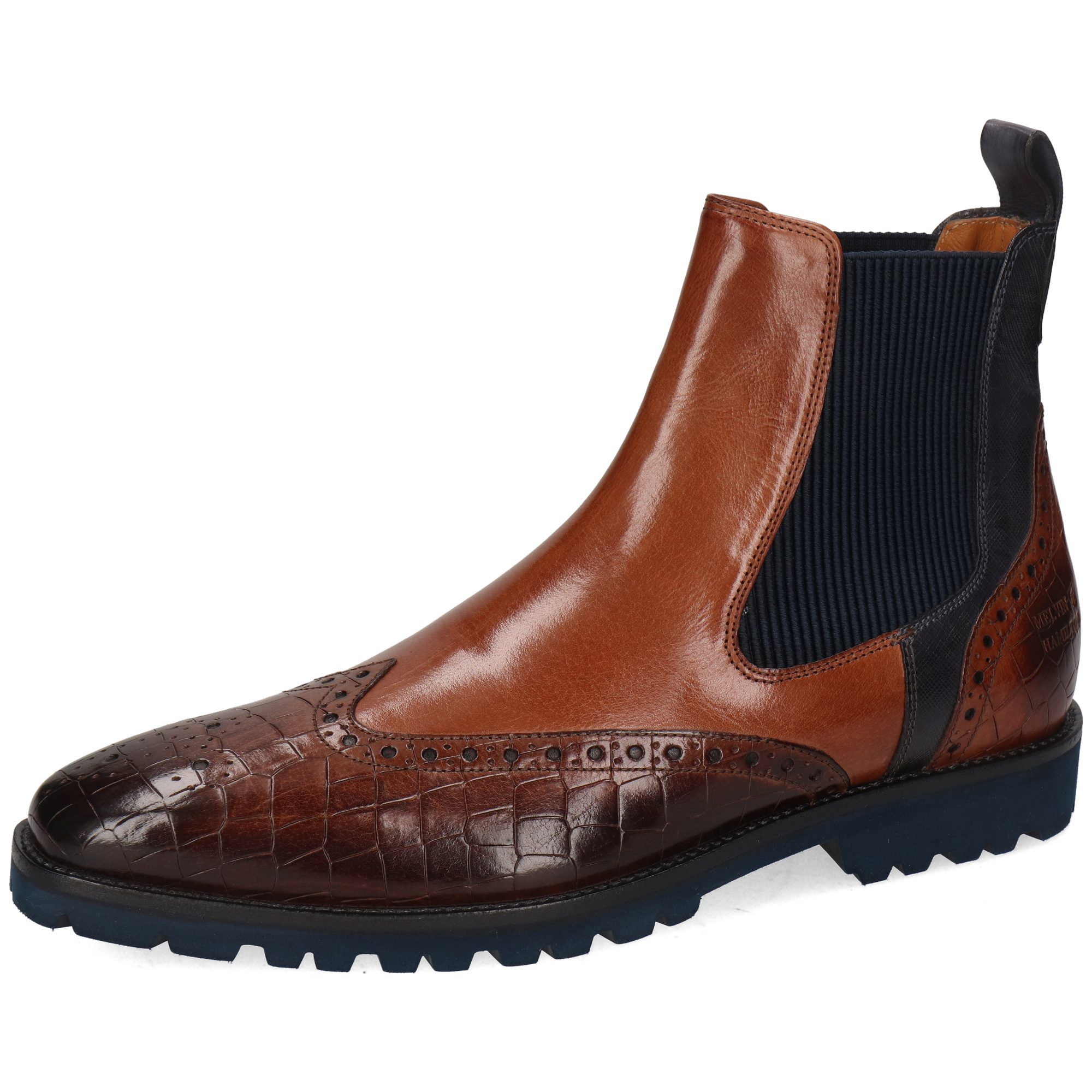 Melvin & Hamilton Emil 9 Leder-Chelsea Boots für Herren Stiefelette Plateausohlen, Echtes Leder