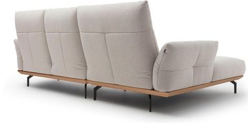 hülsta sofa Ecksofa hs.460, Sockel in Eiche, Alugussfüße in umbragrau, Breite 298 cm