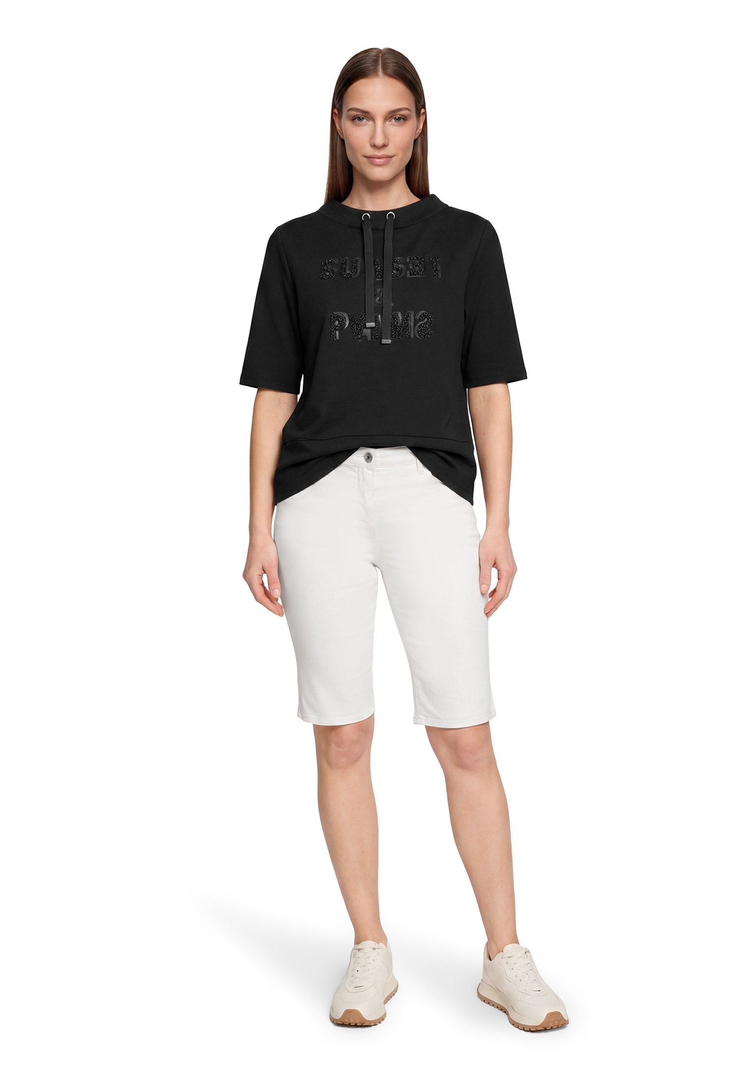 Betty Barclay Kurzarmshirt Damen mit Stehkragen (1-tlg)