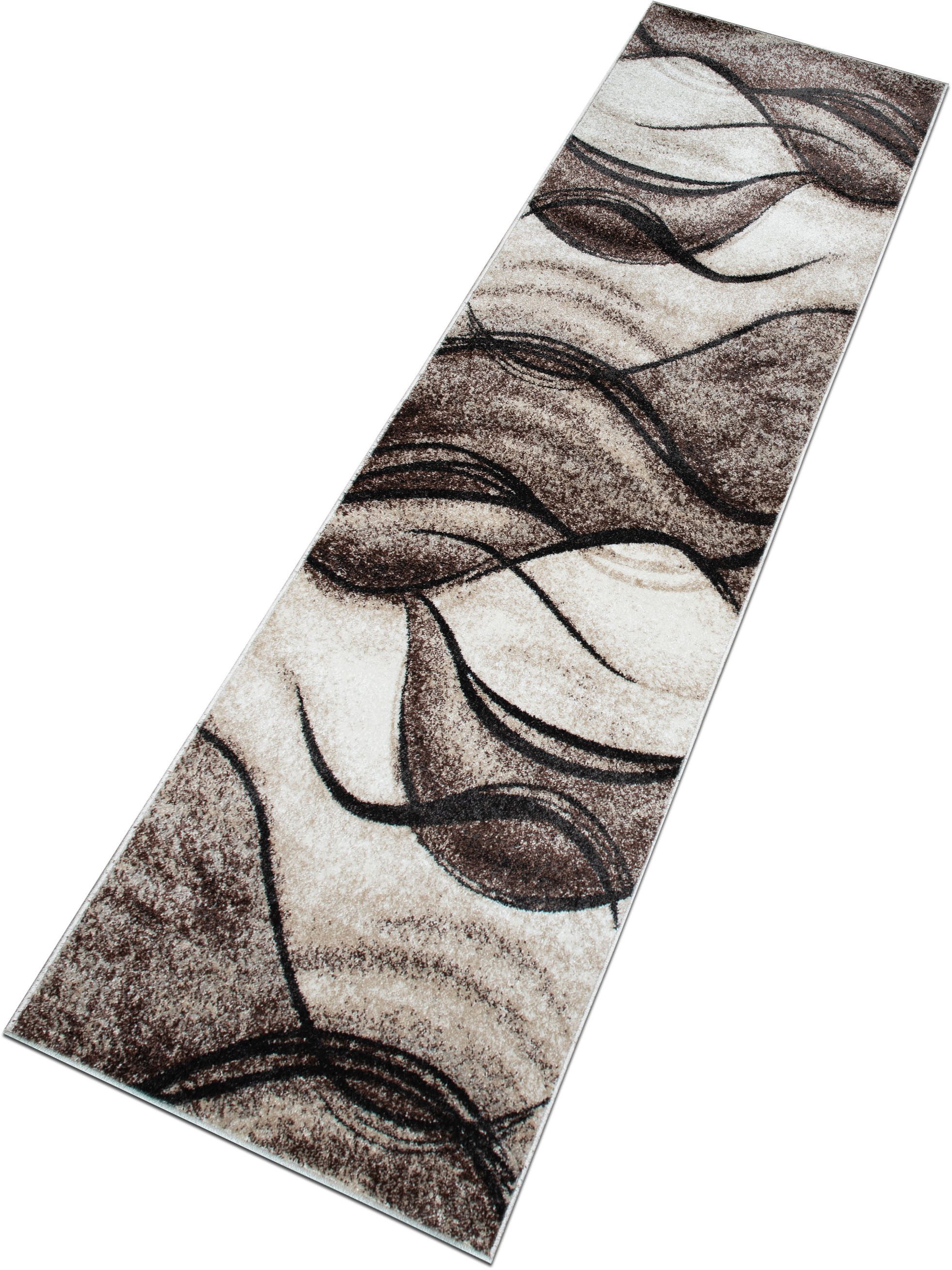 OTTO home Läufer Tritom, rechteckig, Höhe: 9 mm, mit besonders weichem Flor, Kurzflor, modernes Wellen Muster