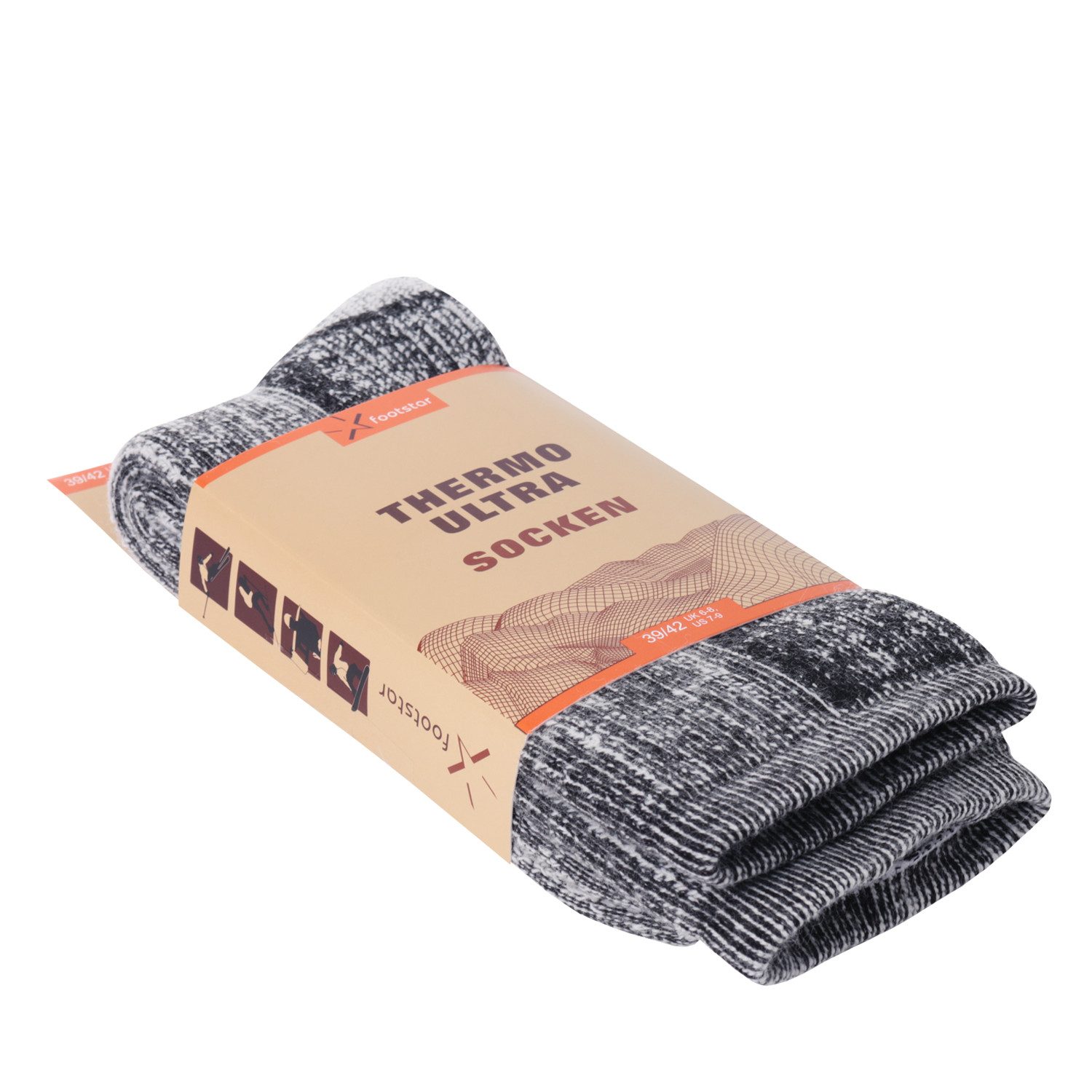 Footstar Thermosocken THERMO-ULTRA Wollsocken - Damen Herren & Kinder (1er & 2er)