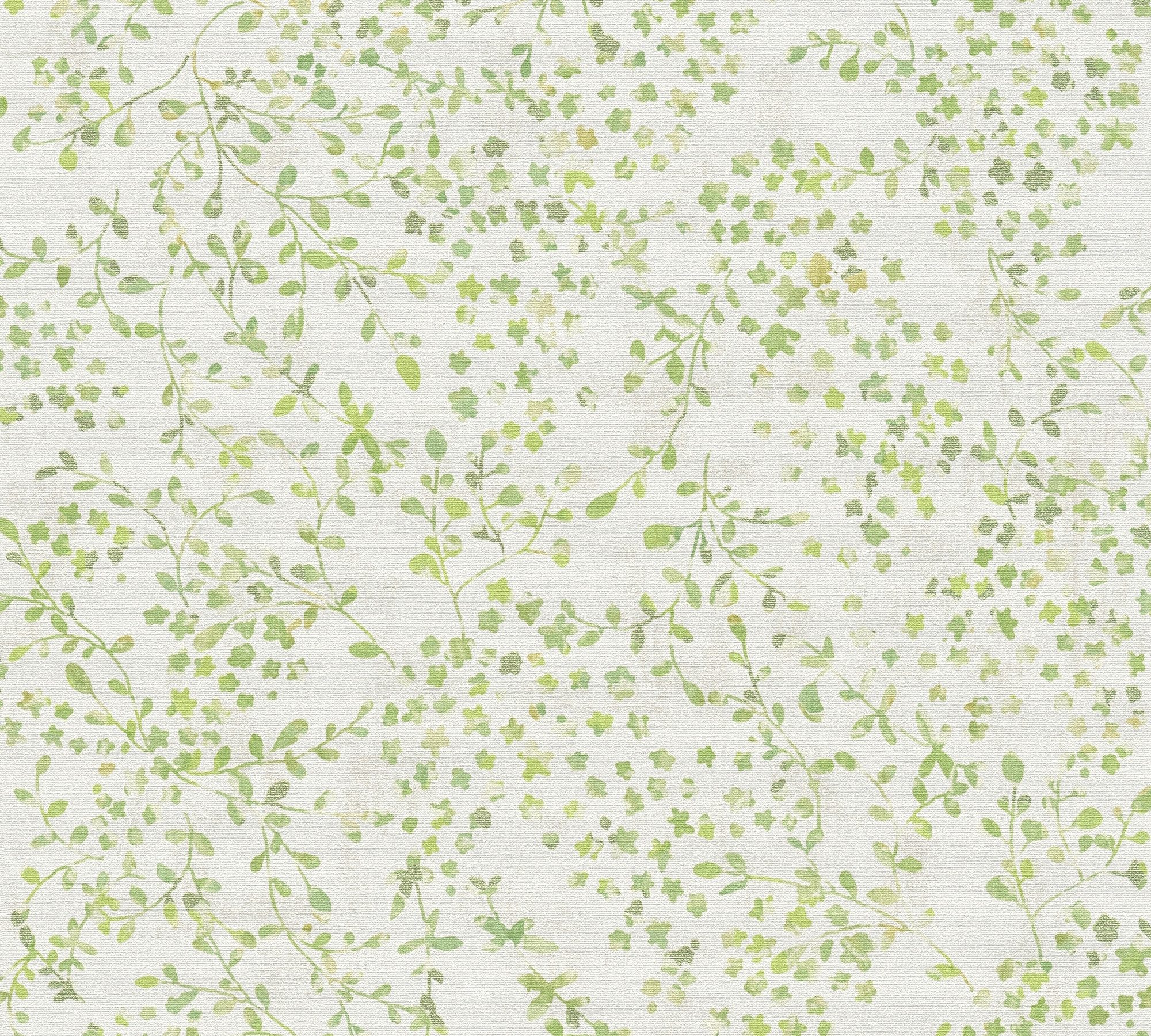 A.S. Création Vliestapete PintWalls II florale Tapete Mustertapete Äste Blumen, strukturiert, matt, (1 St), Vliestapete Blumenranke für Schlafzimmer Küche Wohnzimmer Floral Flur