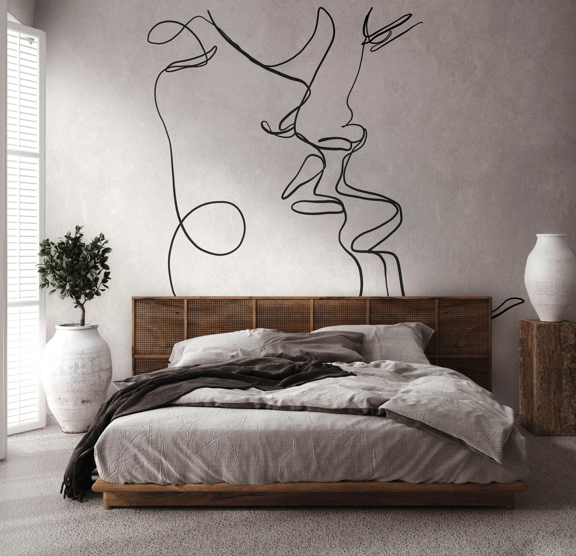 living walls Fototapete The Wall, glatt, bedruckt, abstrakt, Motiv, Fototapete Modern Tapete Abstrakt Tapeten Wohnzimmer Flur Design Optik – Bild 2 von 3