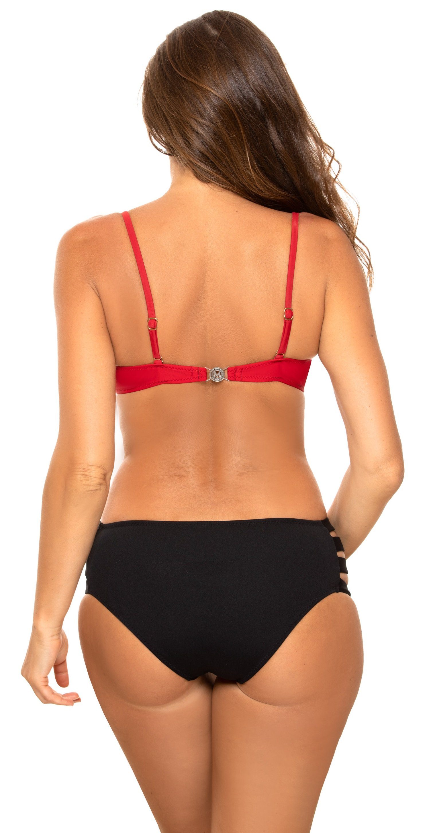 rot mit Push-up-Effekt Bügeln und Marko Collection Bügel-Bikini