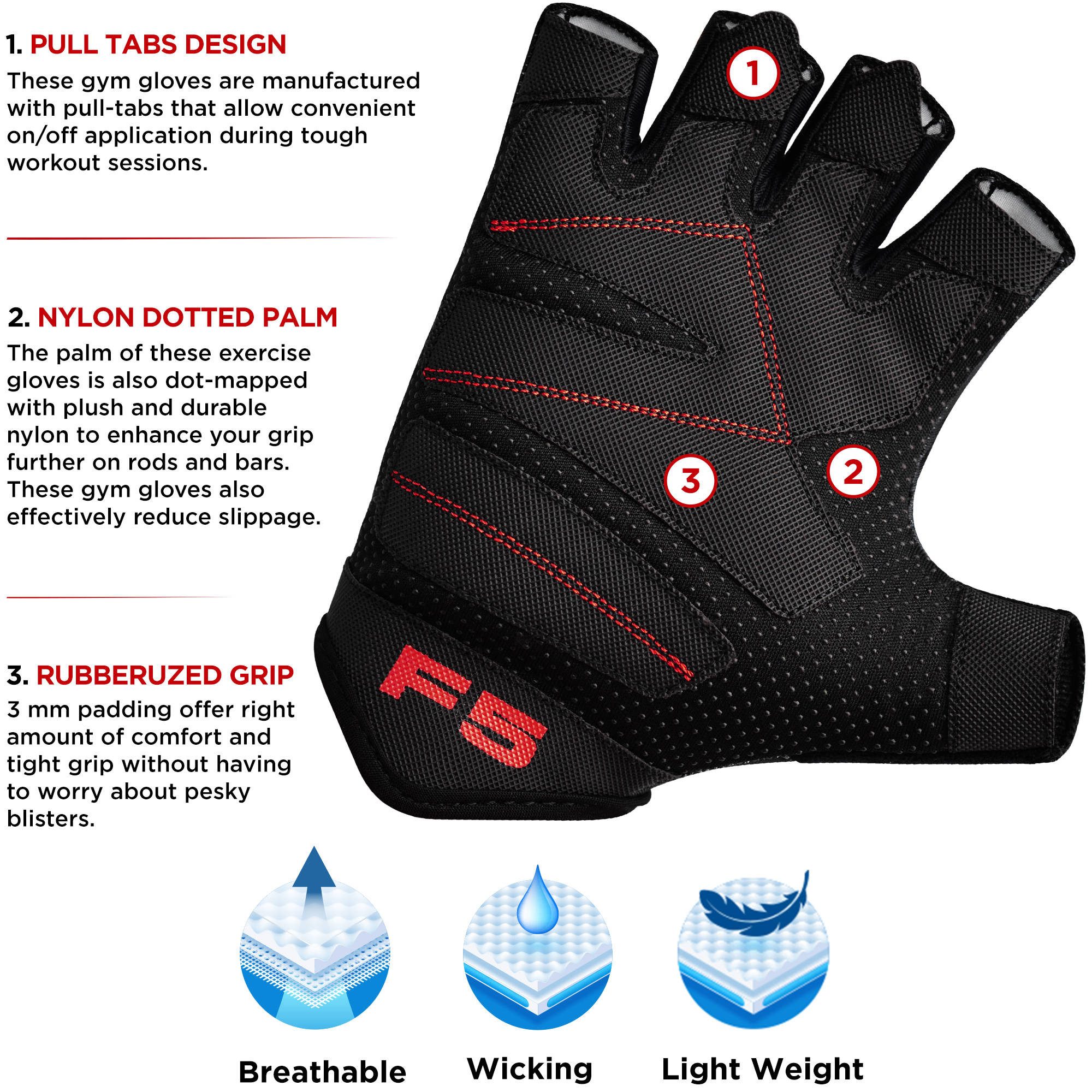 RDX Sports Trainingshandschuhe RDX Fitnesshandschuhe mit günstig online kaufen