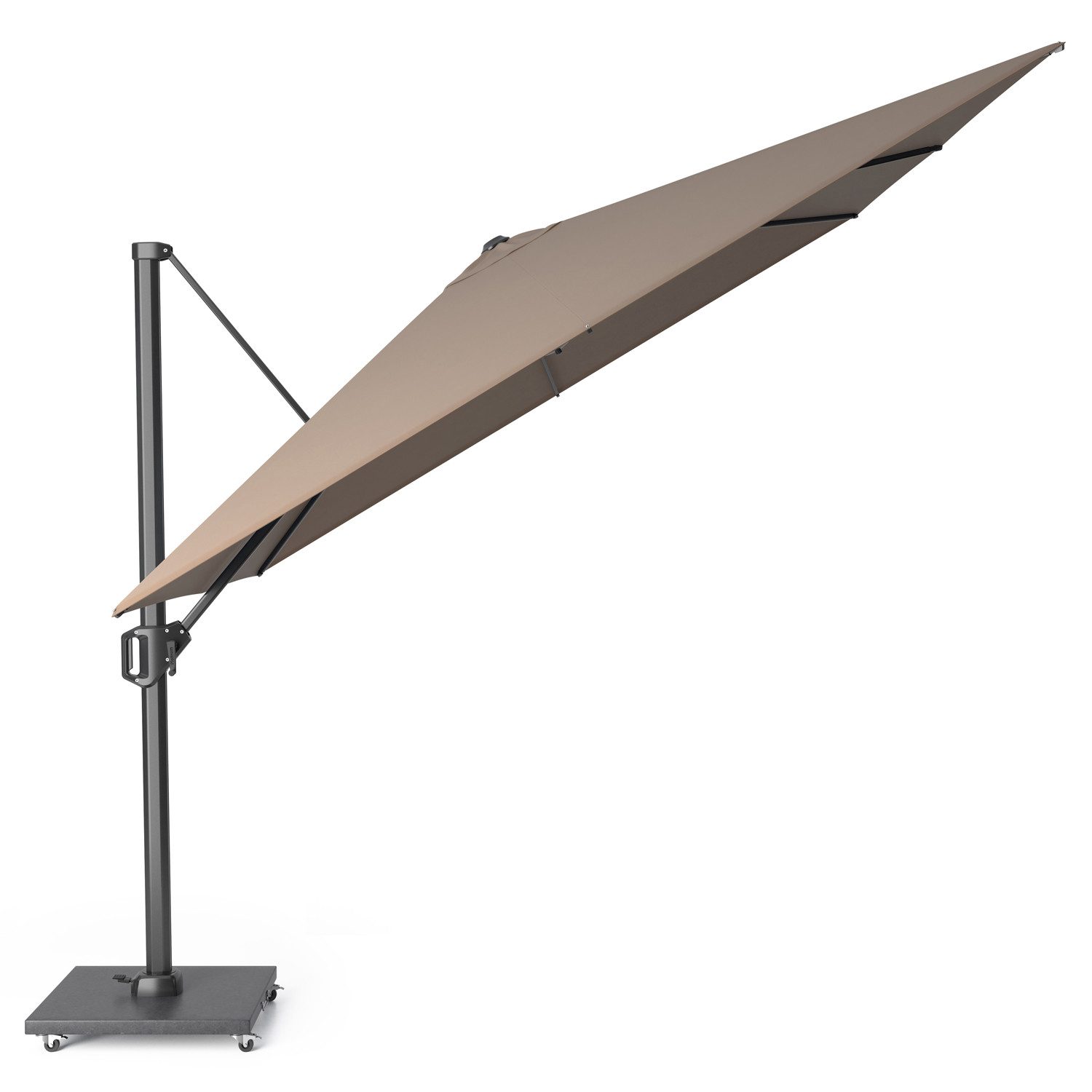 Platinum Sonnenschirm quadratisch Challenger T¹ Premium 360° kippbar, LxB: 300x300 cm