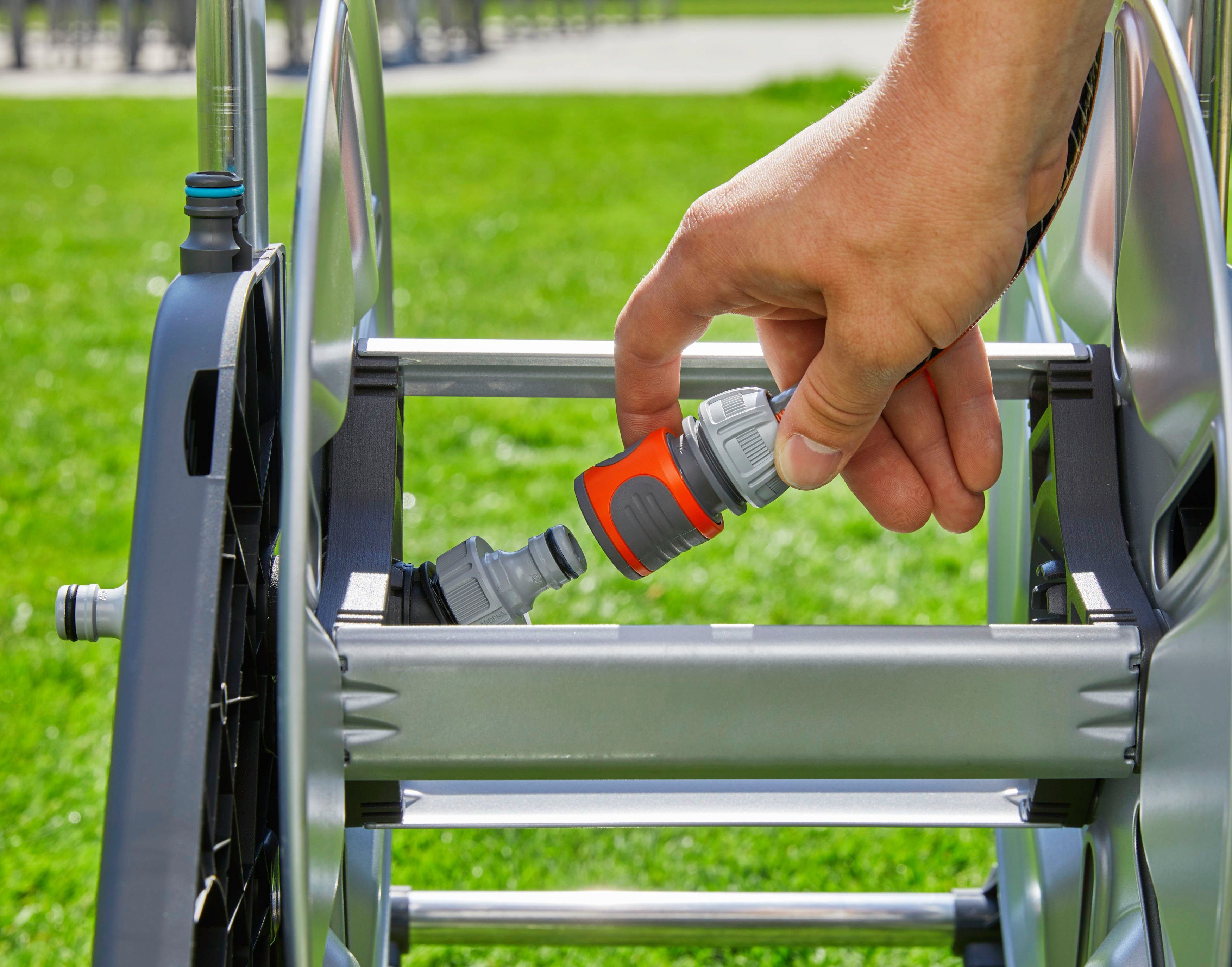 GARDENA Schlauchwagen CleverRoll M Easy, 18547-20, (Set), aus Metall, mit 25 Meter Schlauch