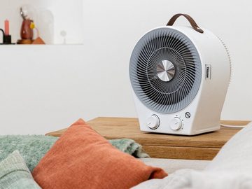 Tristar Heizlüfter, 2in1 leiser Elektroheizer kleiner Tisch-Ventilator Boden Schnellheizer