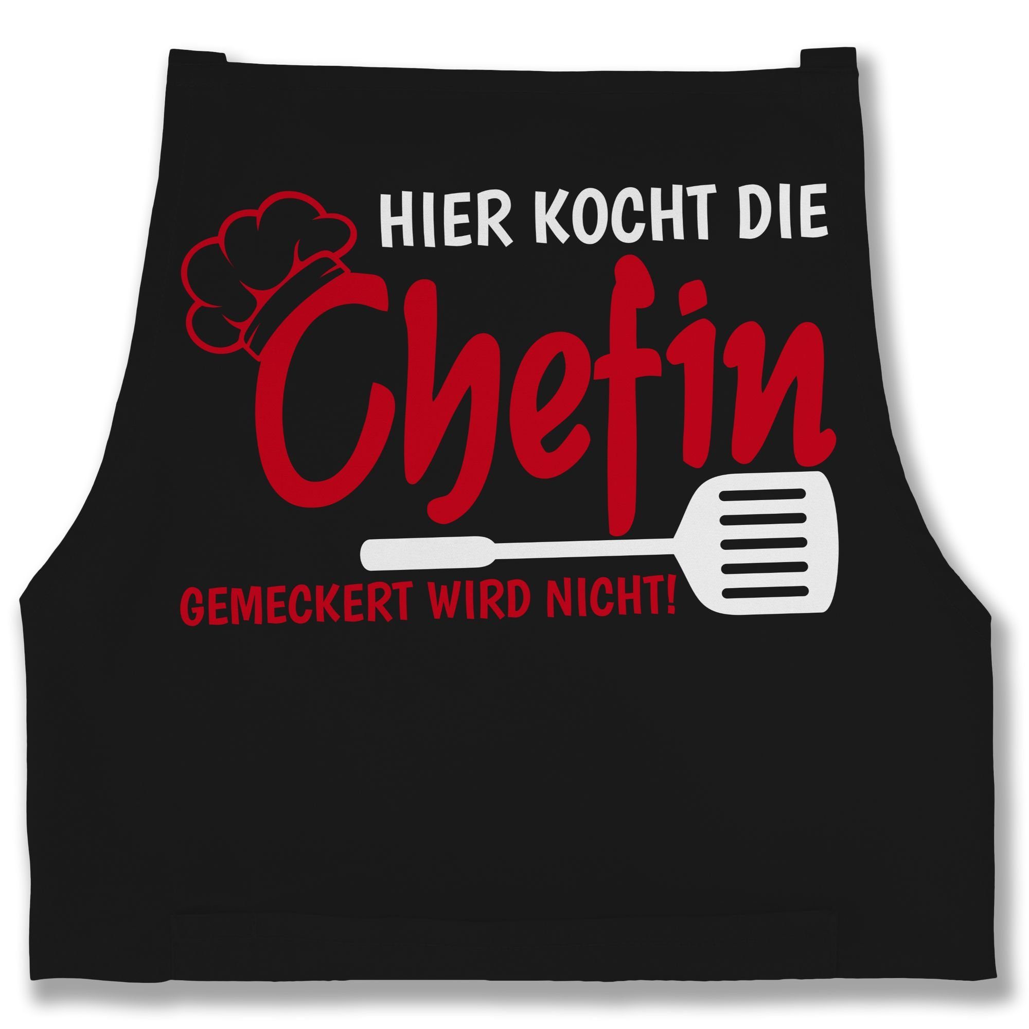 Shirtracer Kochschürze Hier kocht die Chefin gemeckert wird nicht, (1-tlg), Kochschürze Damen Frauen