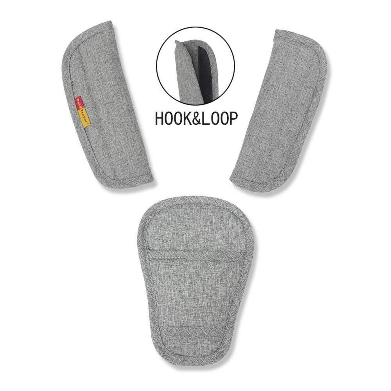 LuxusKollektion Gurtpolster Gurtpolster Baby 3er Set weich universal für Kinderwagen