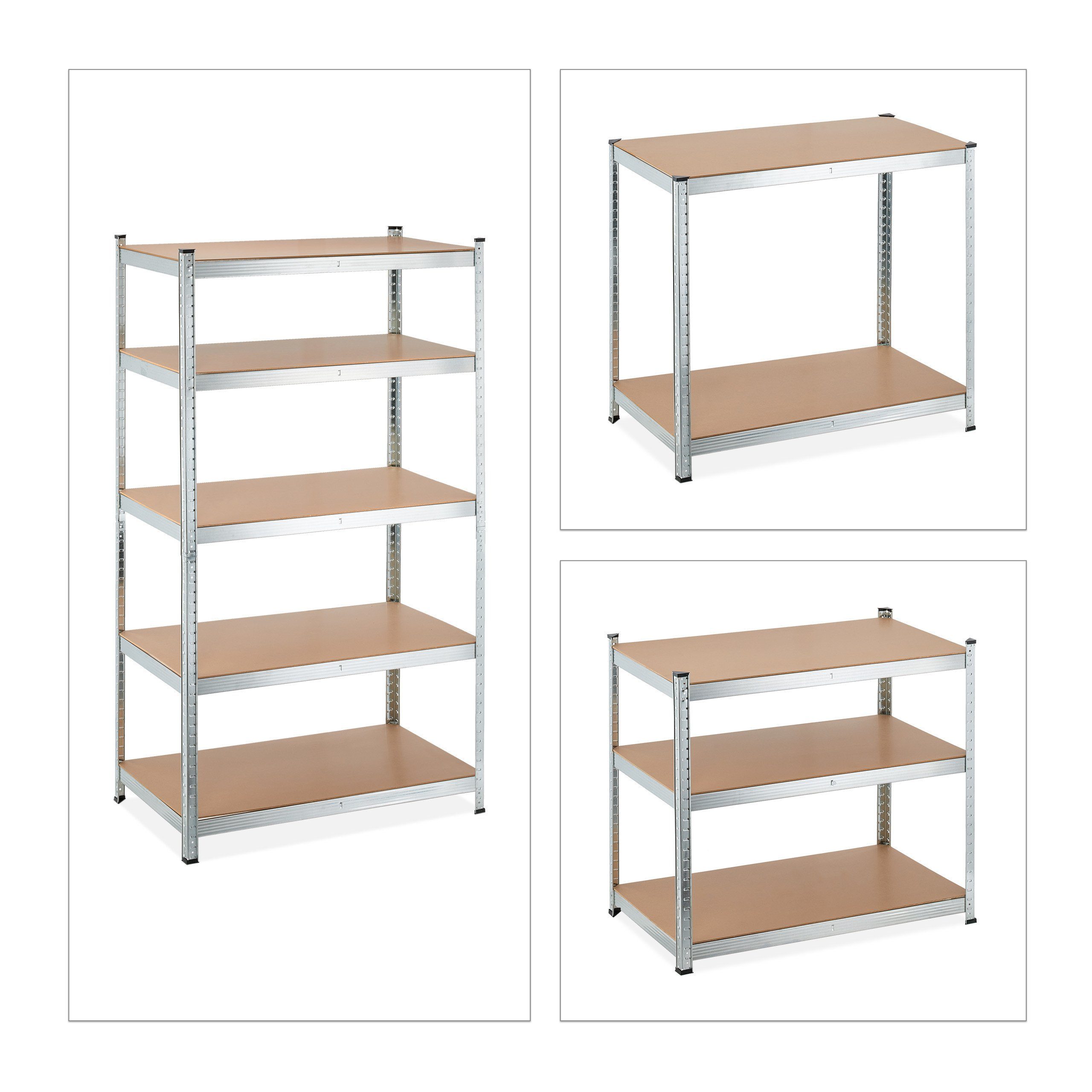 relaxdays Schwerlastregal 180x100x60 cm