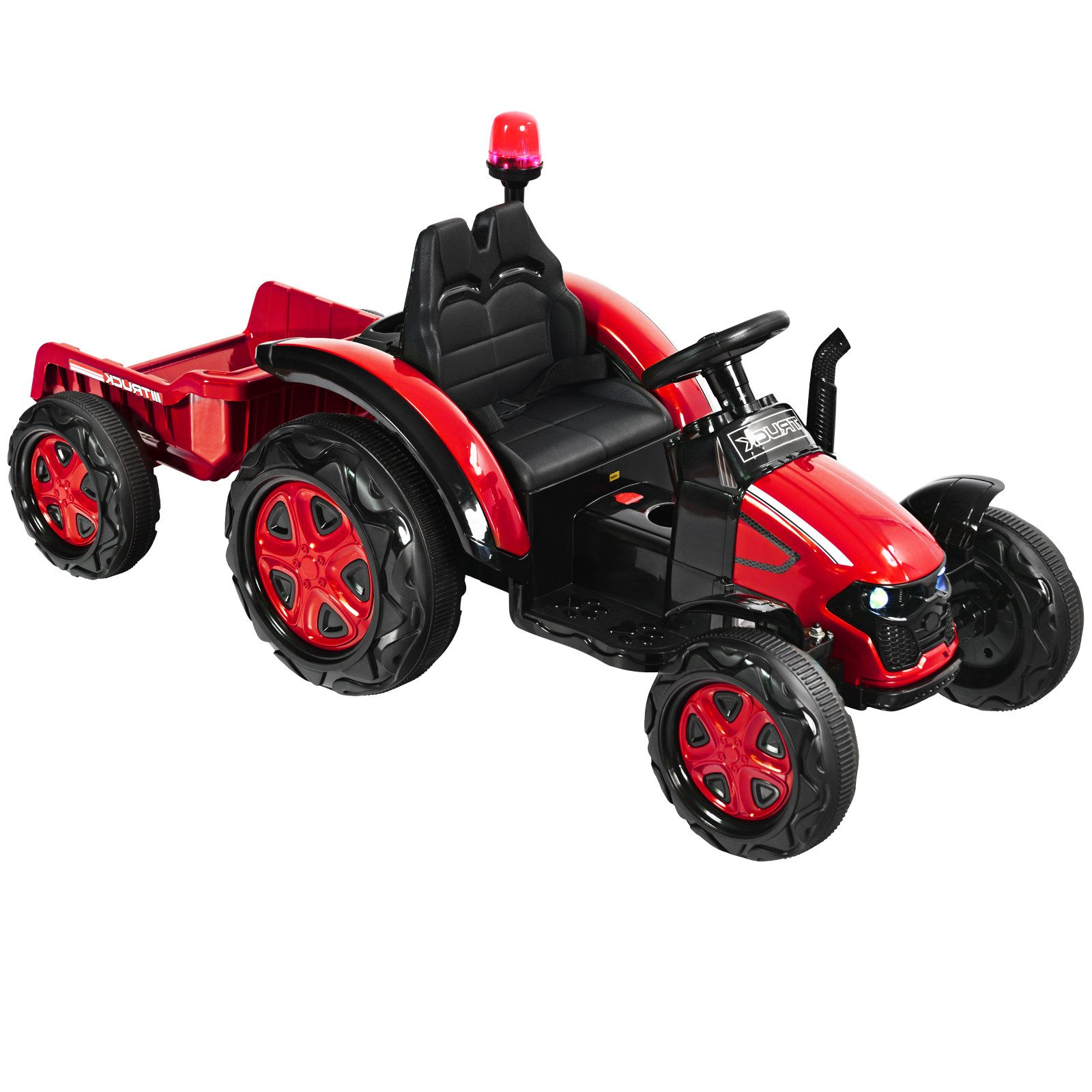 KOMFOTTEU Elektro-Kindertraktor Spielzeugtraktor, bis 30kg belastbar, für Kinder 3-8 Jahren