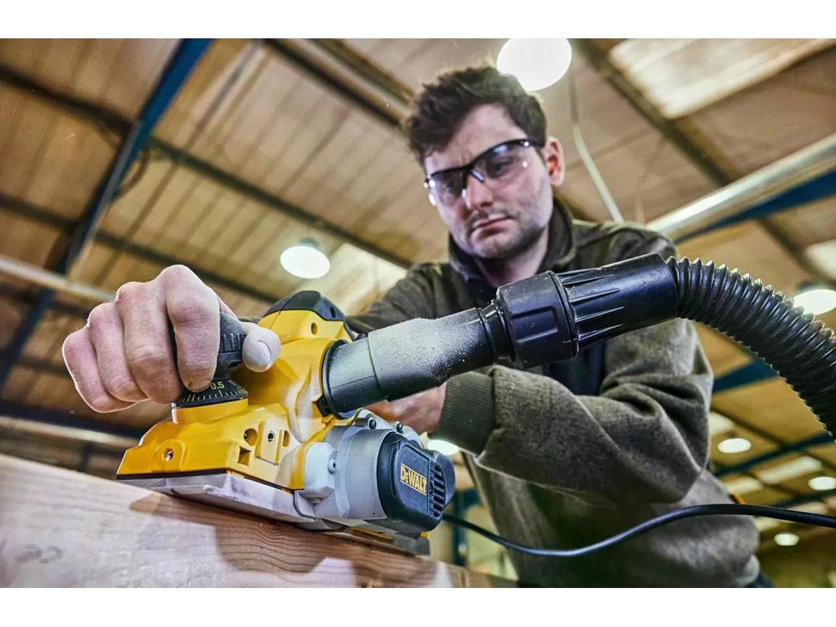 DeWalt Elektrohobel D26500-QS, 1050 in W, Hobelbreite: 82 in mm, mit 4 mm Spanabnahme und Spantiefeneinstellung
