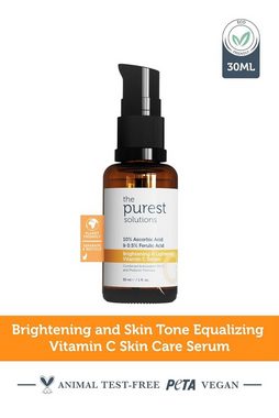 The Purest Solutions Gesichtsserum Vitamin C Serum - Porenreinigung, Peeling, Anti-Aging - Vegan (30ml)