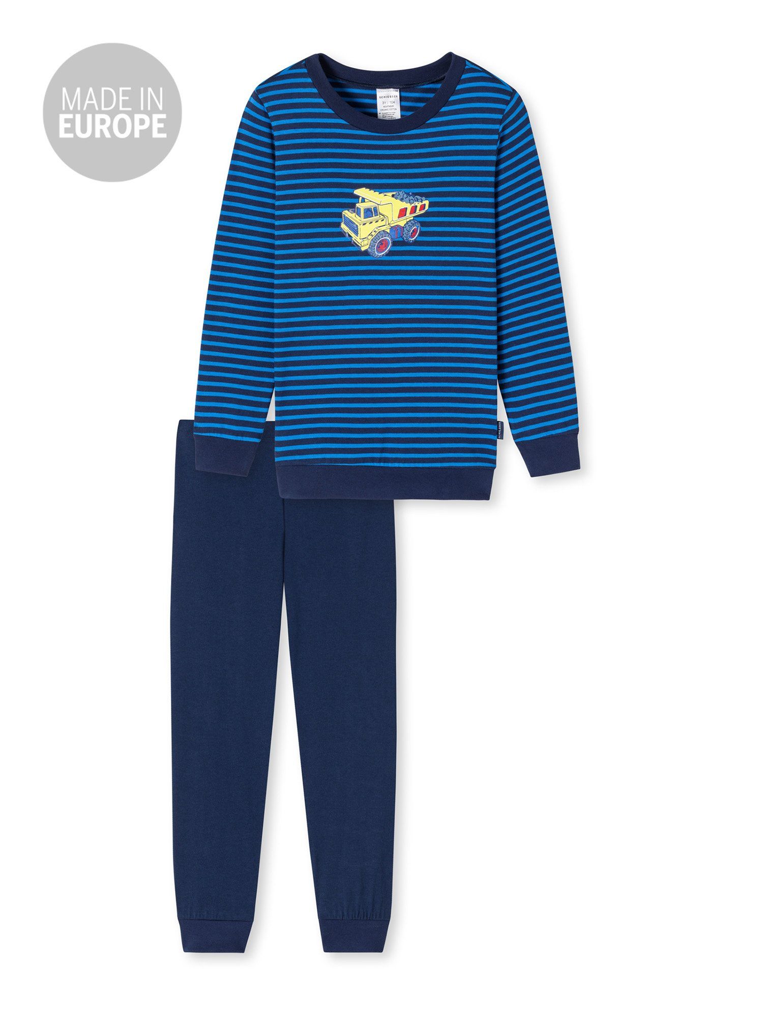 Kids blau Basic Schiesser Pyjama