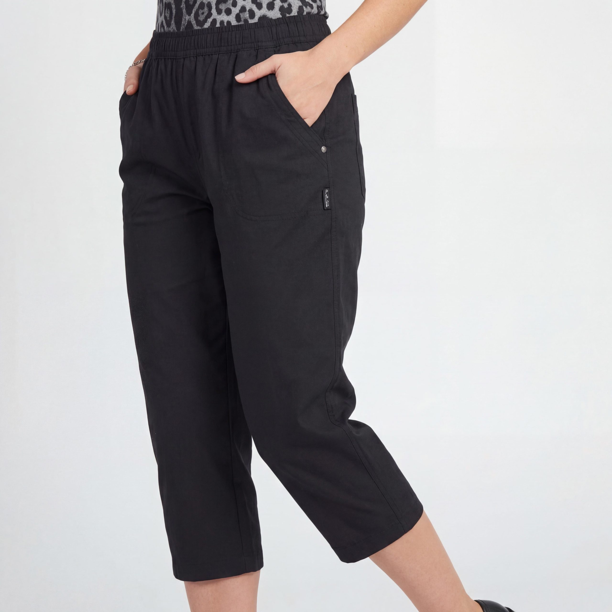 OriginalYou Caprihose Damen Sommerhose mit Stretch 7/8 Capri Schlupfhose bequemer Stretchbund, in den Größe 36 bis 50 erhältlich