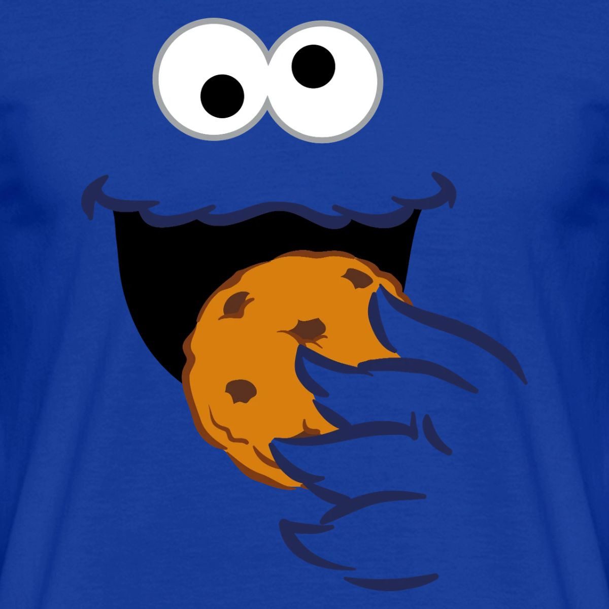 Spreadshirt T-Shirt Sesamstraße Kostüm Krümelmonster Männer T-Shirt (1-tlg)