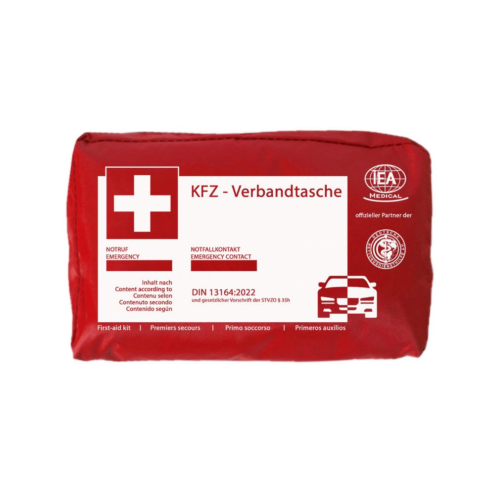 IEA Medical Erste-Hilfe-Set IEA Medical Verbandskasten Auto - DIN13164, (Komplettset, 45 St), Komplettset, Unfallhilfe für PKW & LKW, inkl. Erste-Hilfe-Handbuch