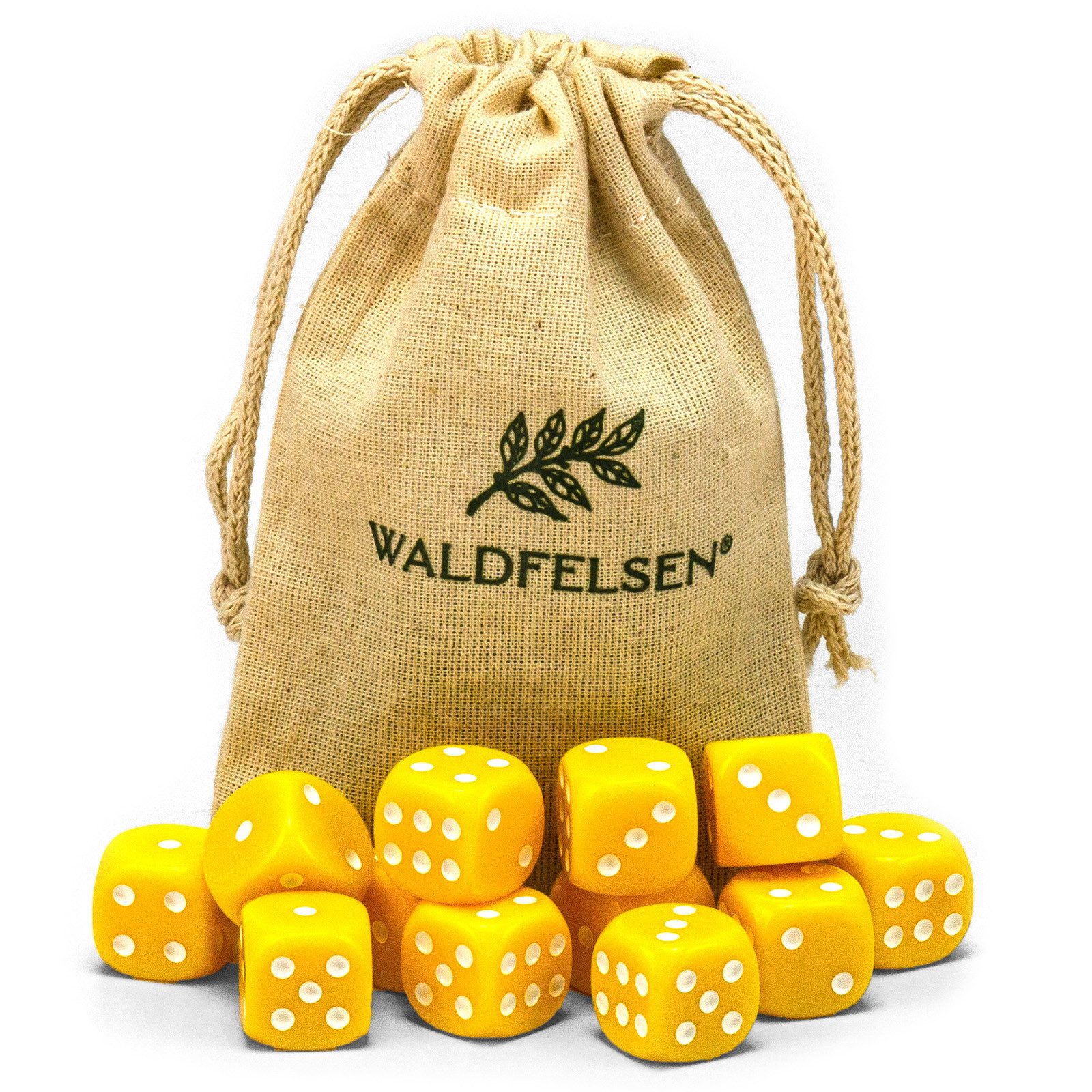 Waldfelsen Spiel – 2-50 Stk Standard Spielwürfel 16 mm Acrylwürfel Würfel bunt, Spielmaterial, Verschiedene Farben