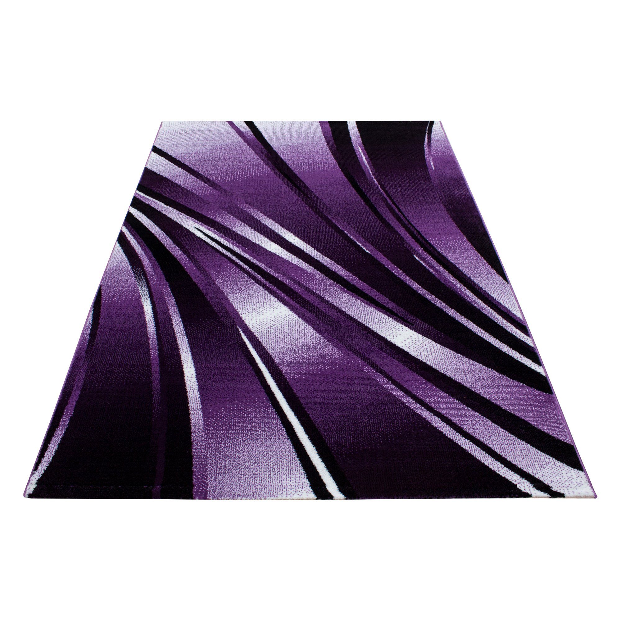 Teppium Teppich Abstrakt Wellen Design, Rechteckig, Höhe: 12 mm, Kurzflor Teppich Wohnzimmer Abstrakt Wellen Design versch. größe