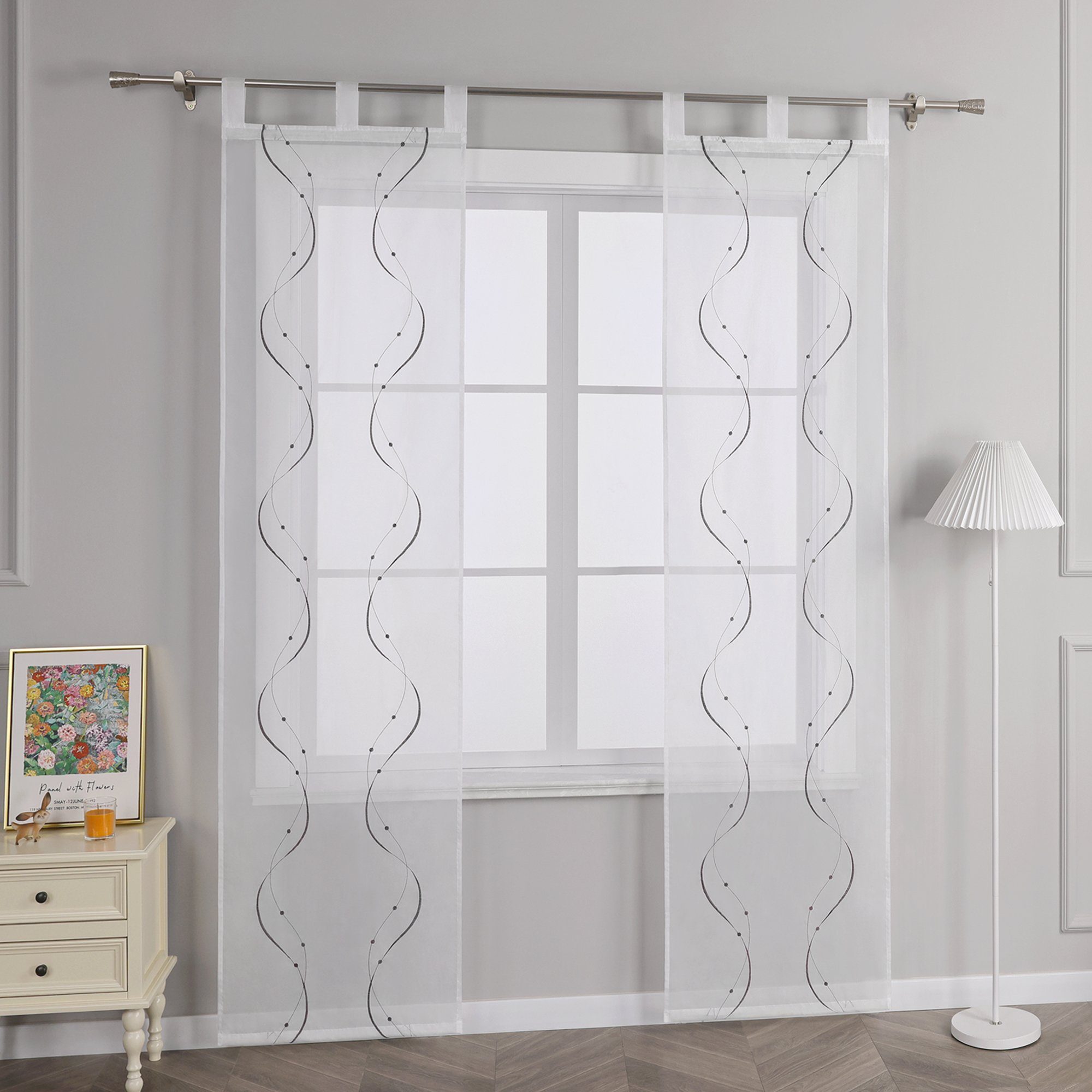 Joyswahl Schiebegardine (2 St), Schlaufen, transparent, Voile Flächenvorhän günstig online kaufen