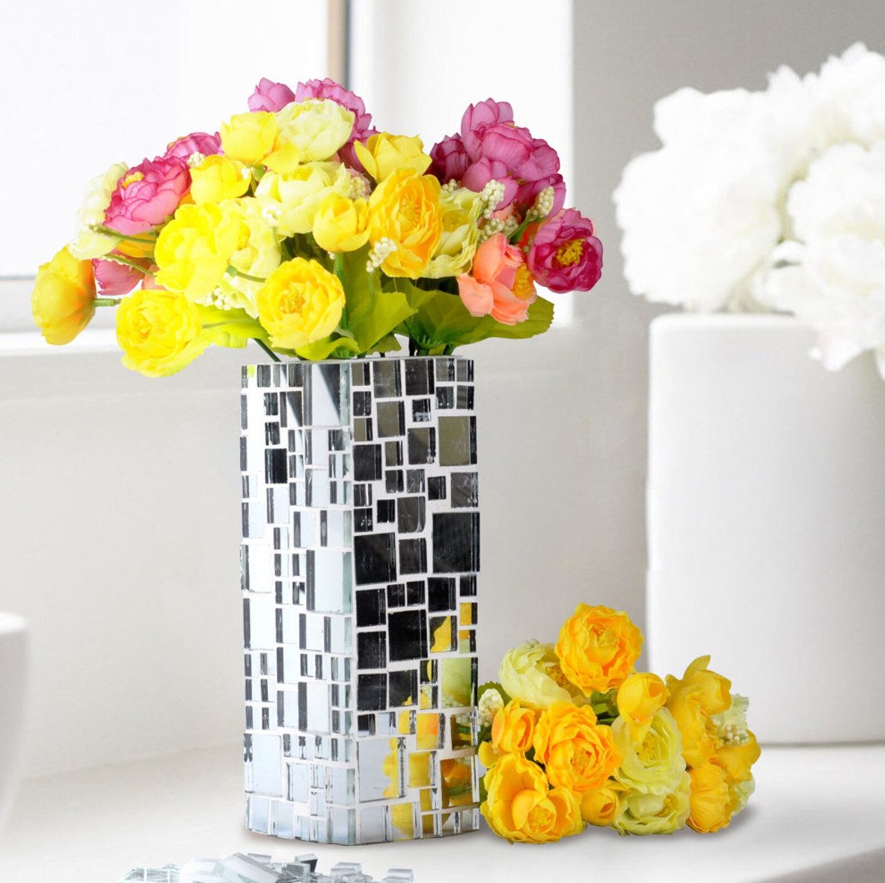 Armena Kreativset Vase Bastelset aus Spiegelglasmosaik/Blaue günstig online kaufen