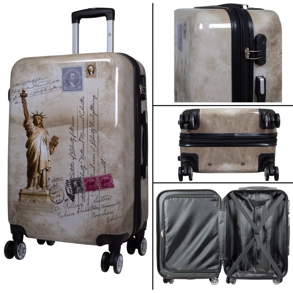 MONOPOL® Kofferset rolleyset Reisekoffer Hartschale 3tlg. NEW YORK Polycarbonat