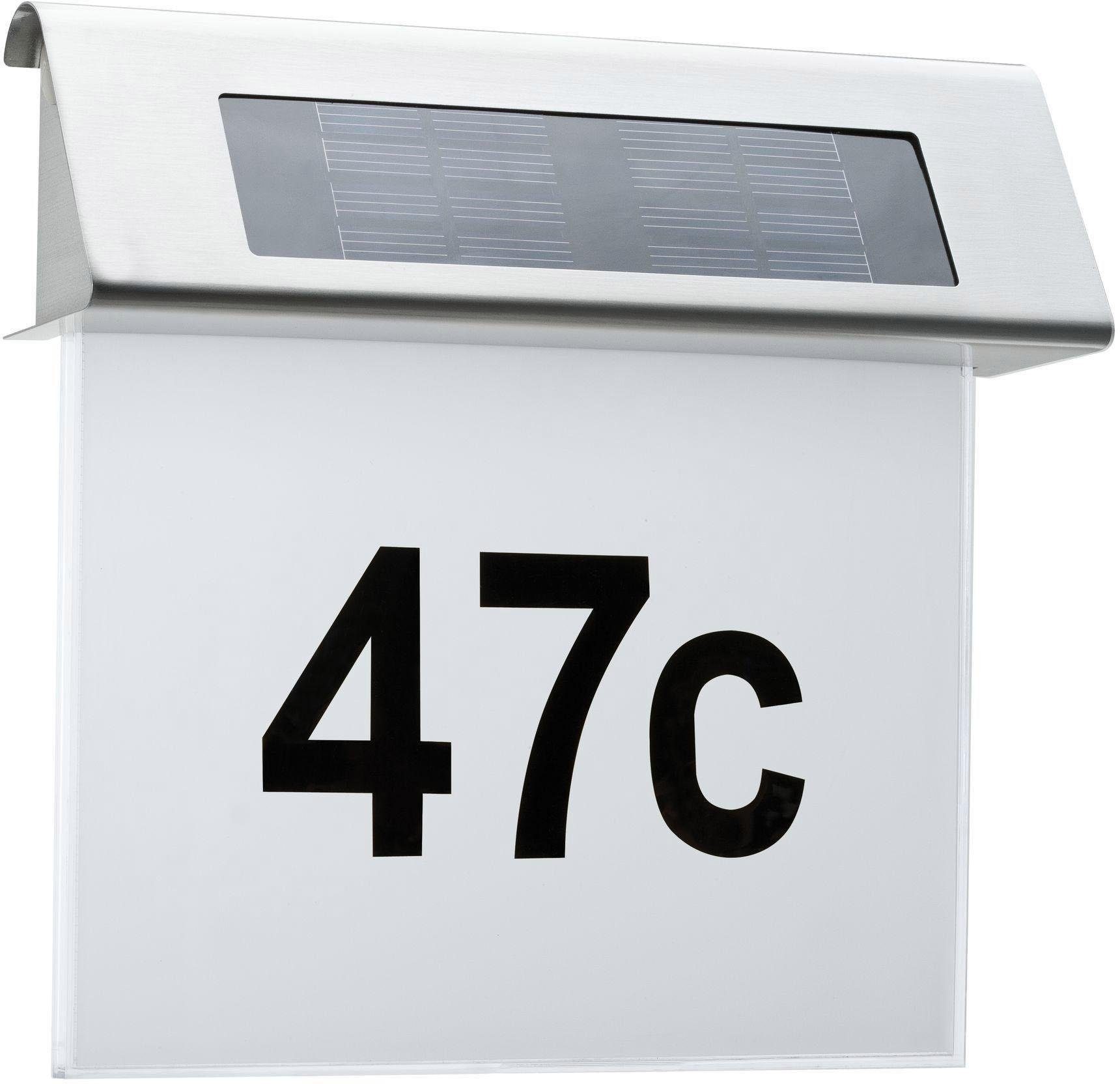 integriert, Tageslichtsensor, LED-Modul Paulmann fest Warmweiß, LED LED Hausnummer, Außen-Wandleuchte