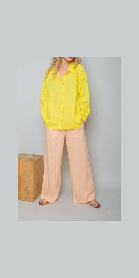 Emily Van Den Bergh Hemdbluse Bluse EMILY VAN DEN BERGH gelb
