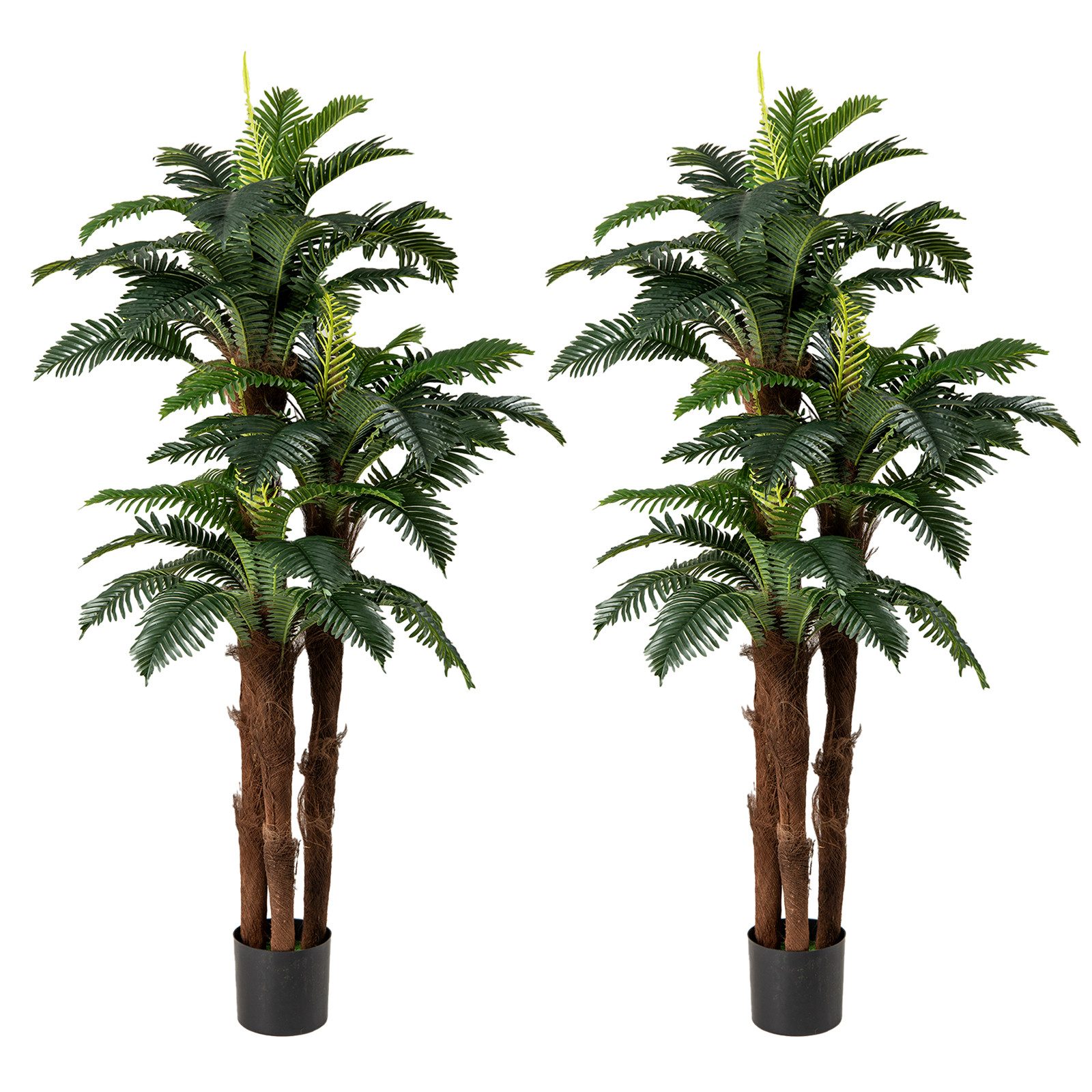 Kunstbaum, COSTWAY, Höhe 191 cm, künstliche Tropenpflanze mit verstellbaren Blättern, 1,9 m hohe