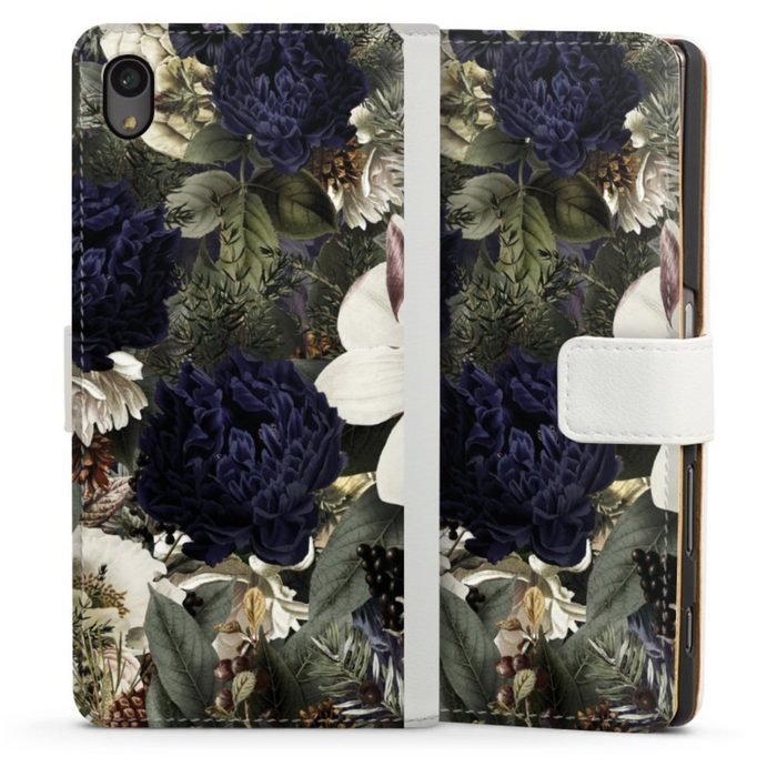 DeinDesign Handyhülle Utart Vintage Blumen Natur Blumen Sony Xperia Z5 Hülle Handy Flip Case Wallet Cover Handytasche Leder