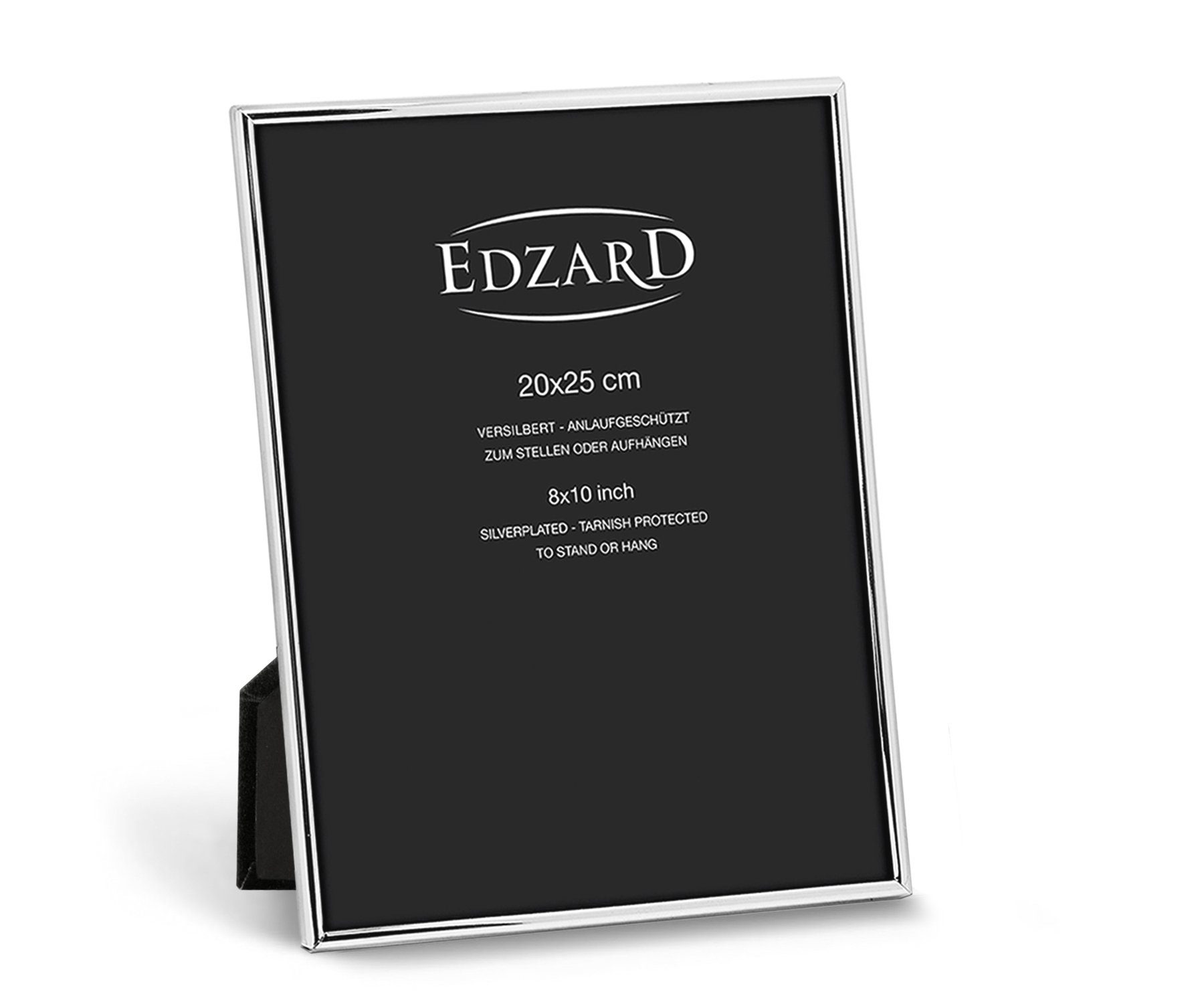 versilbert 20x25 für edel Bilderrahmen anlaufgeschützt EDZARD Foto - cm und Genua,