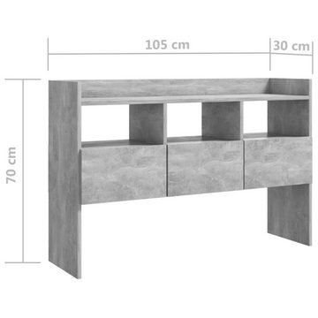 vidaXL Sideboard Sideboard Betongrau 105x30x70 cm Holzwerkstoff (1 St)