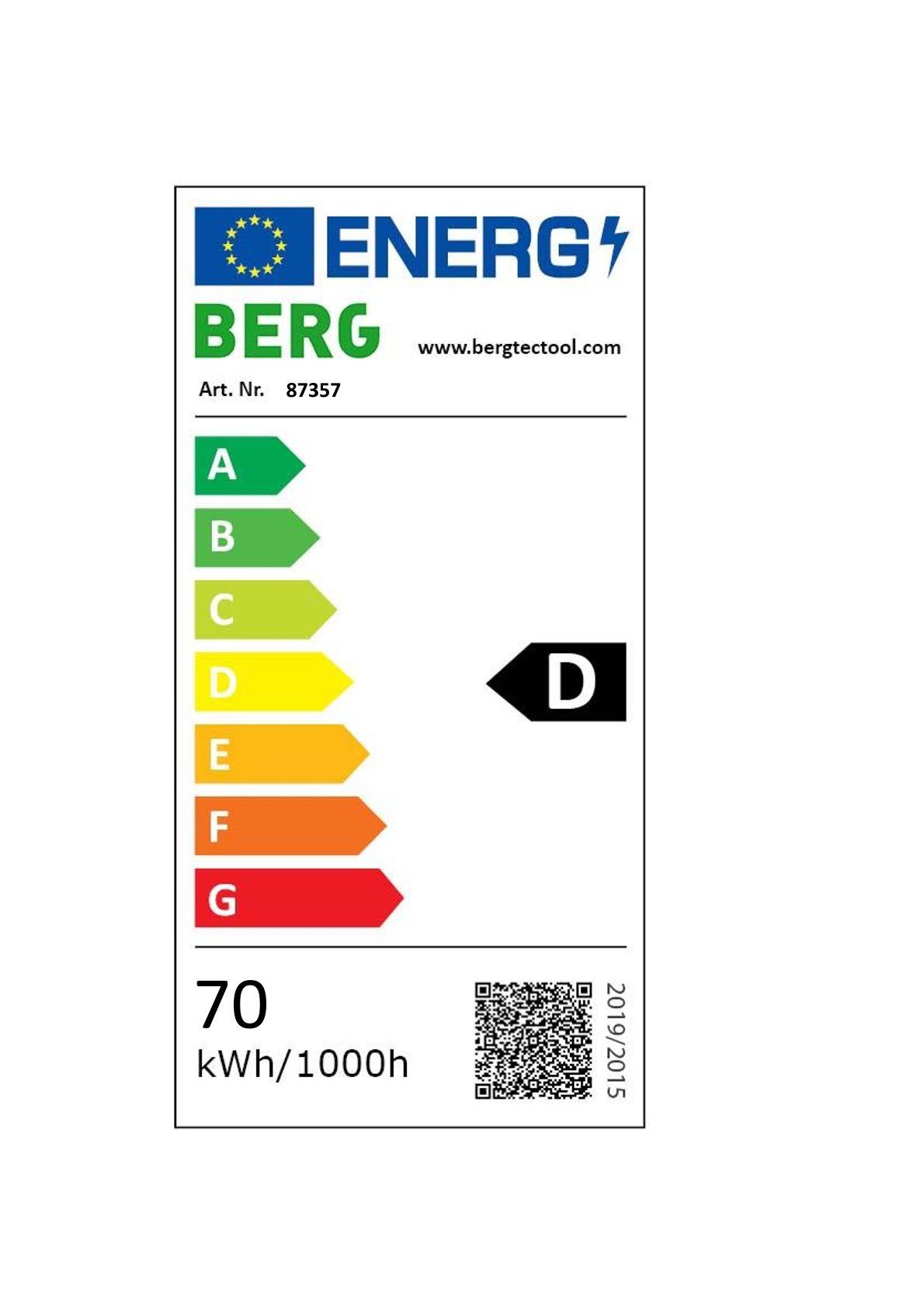Energieeffizienzklasse: 