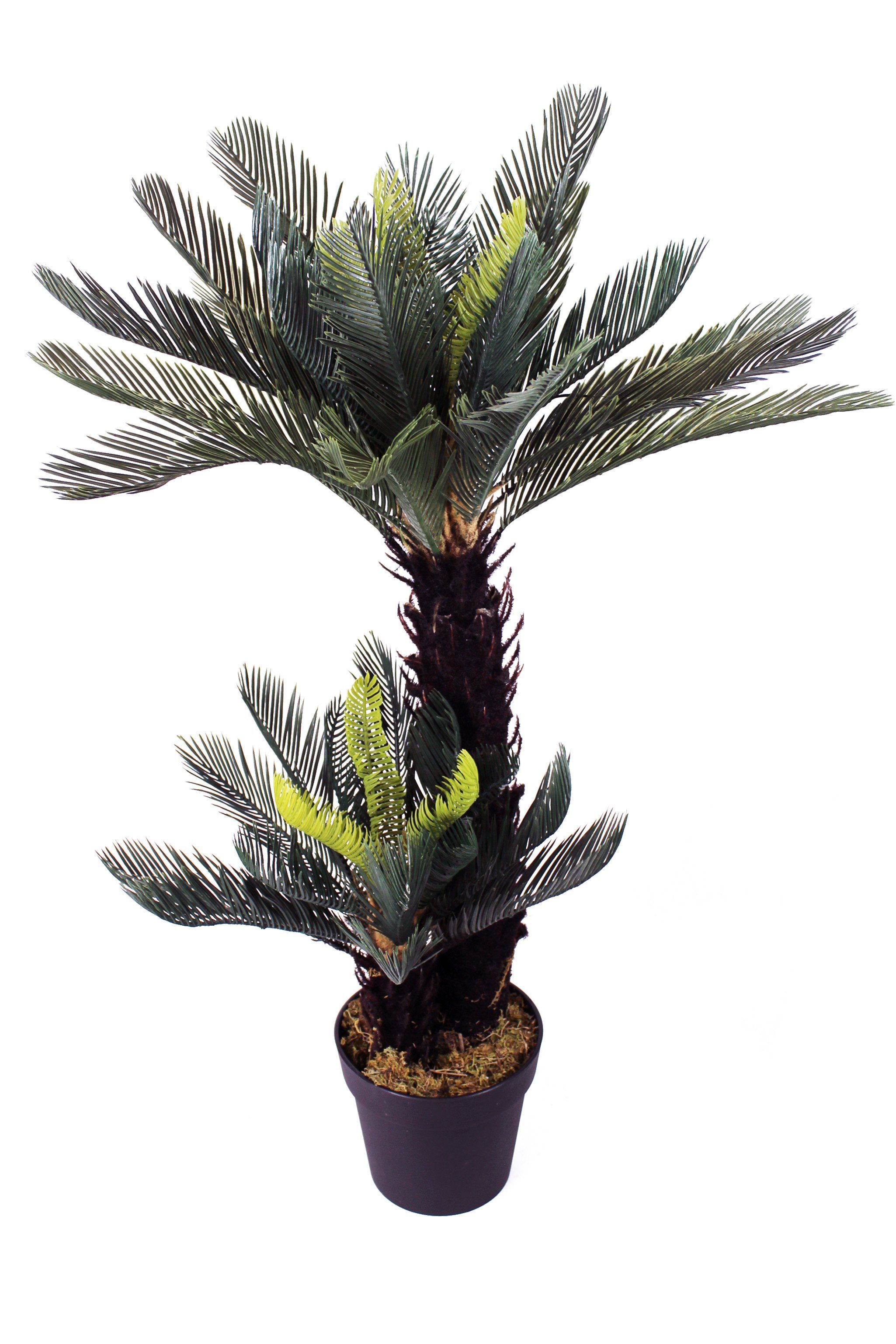 Kunstpalme künstliche Cycas Palme mit 41 Palmenwedel Kunstpflanze