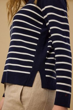 REDGREEN Rundhalspullover gestreift navy Kirsty 100% Wolle Scandi Style