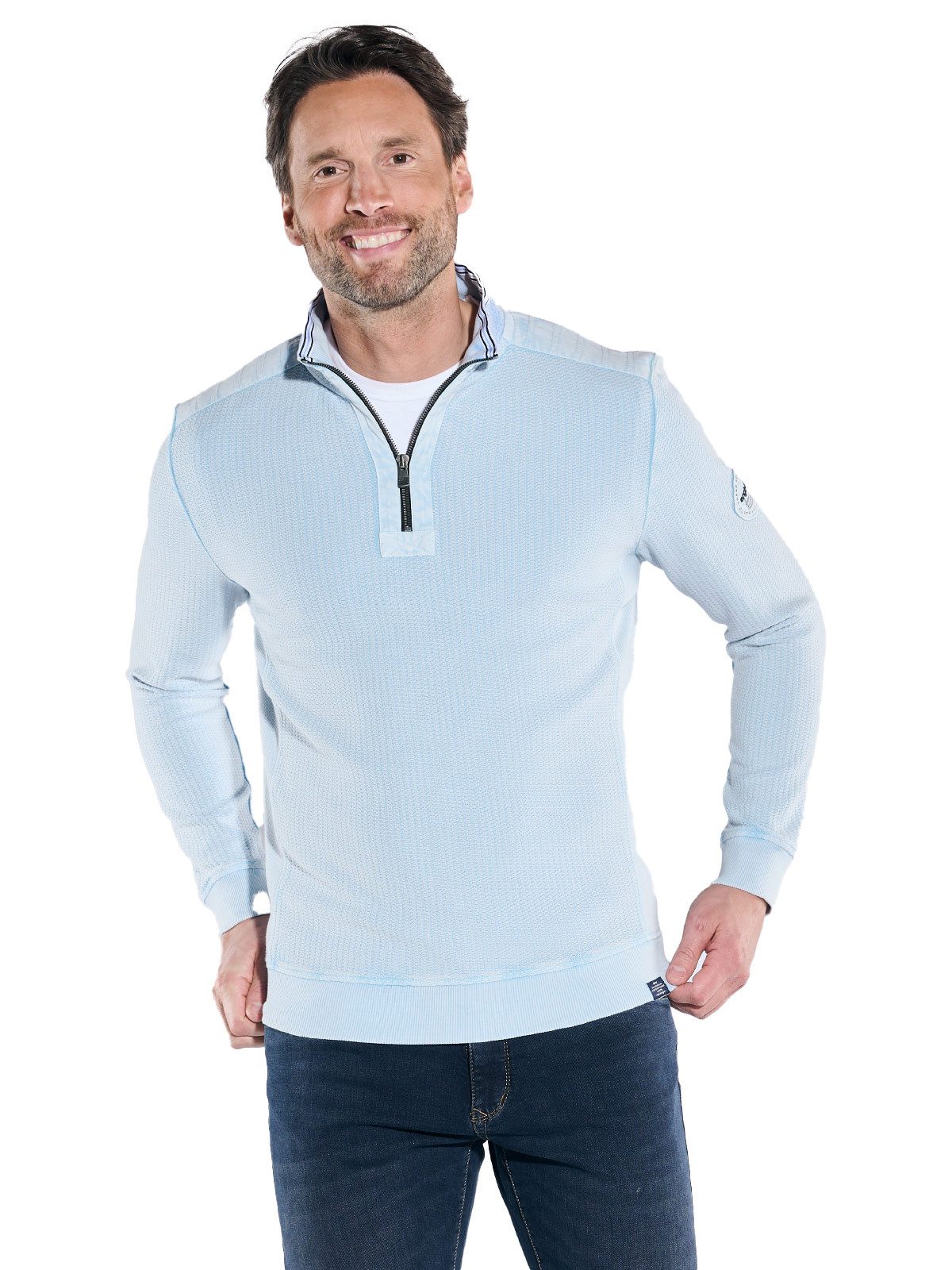 Engbers Sweatshirt engbers Herren Sweatshirt regular, Hellblau günstig online kaufen