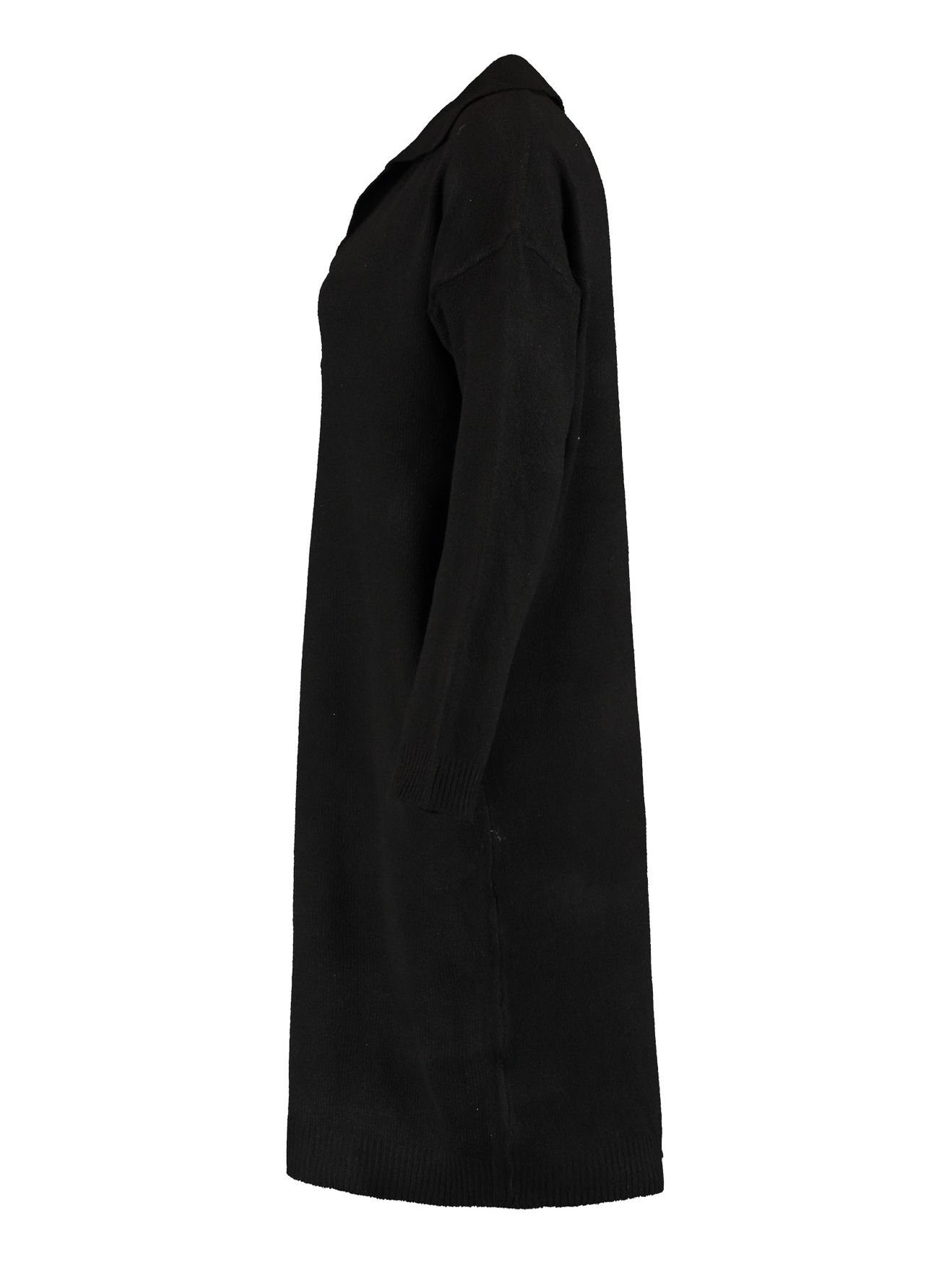 Z-One Shirtkleid Langarm Übergrößen Mini Pullover Size 5119 Schwarz (lang) Plus ENYA Strickkleid Dress in