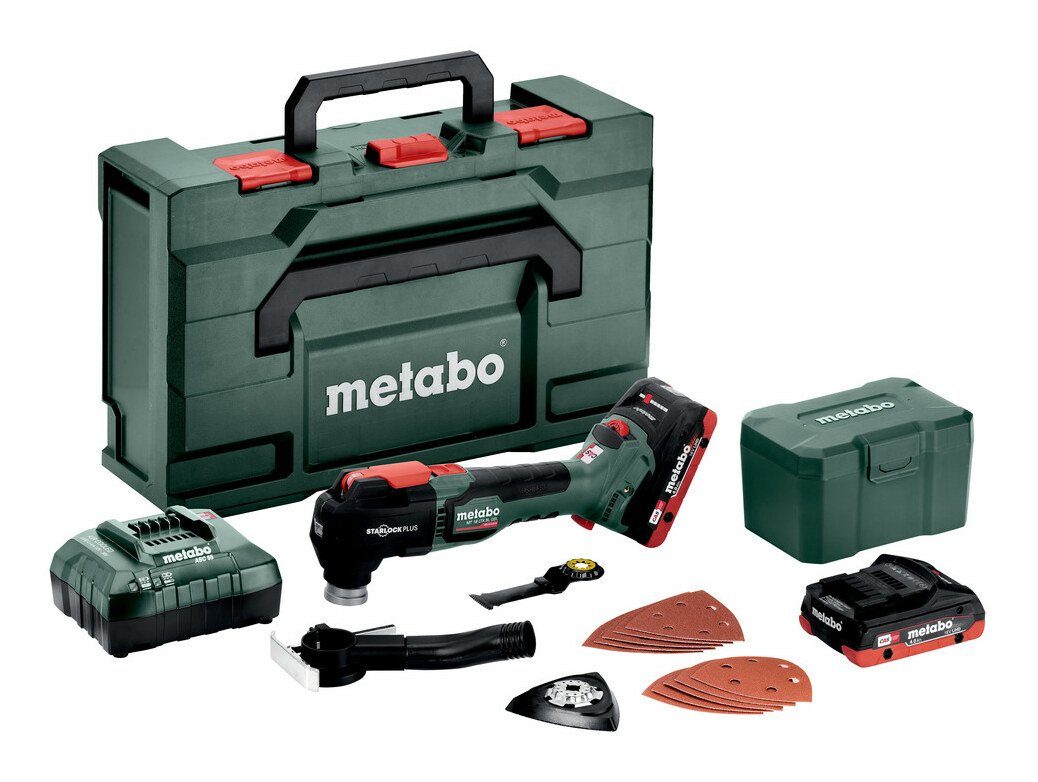 metabo Akku-Multischleifer MT 18 LTX BL QSL, 20000 U/min, Multitool 2 x 4 Ah LiHD in MetaBox