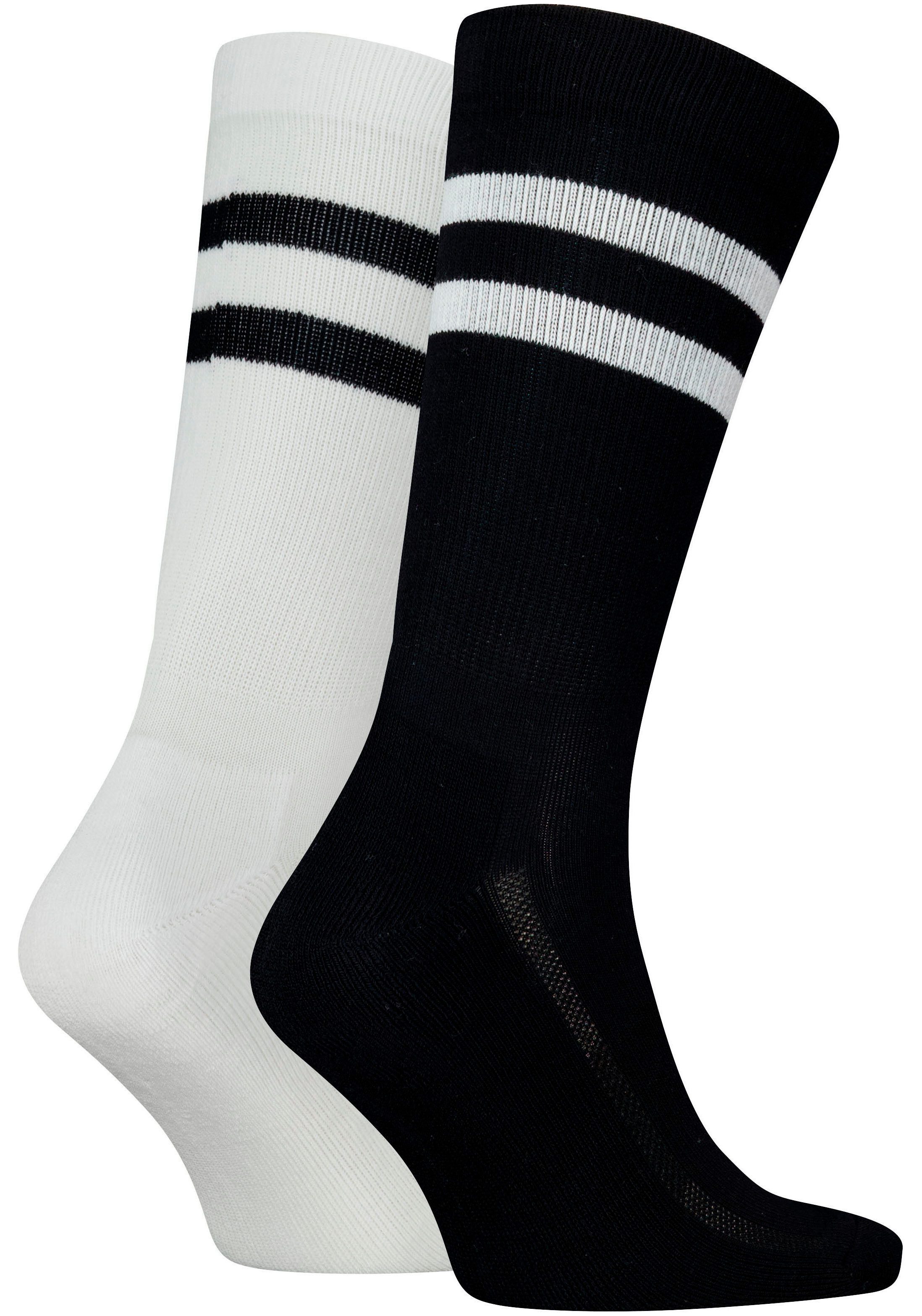 Levi's® Socken LEVIS REGULAR CUT SPORT STRIPE 2P (2-Paar, 2er Pack) mit auffälligen Streifen