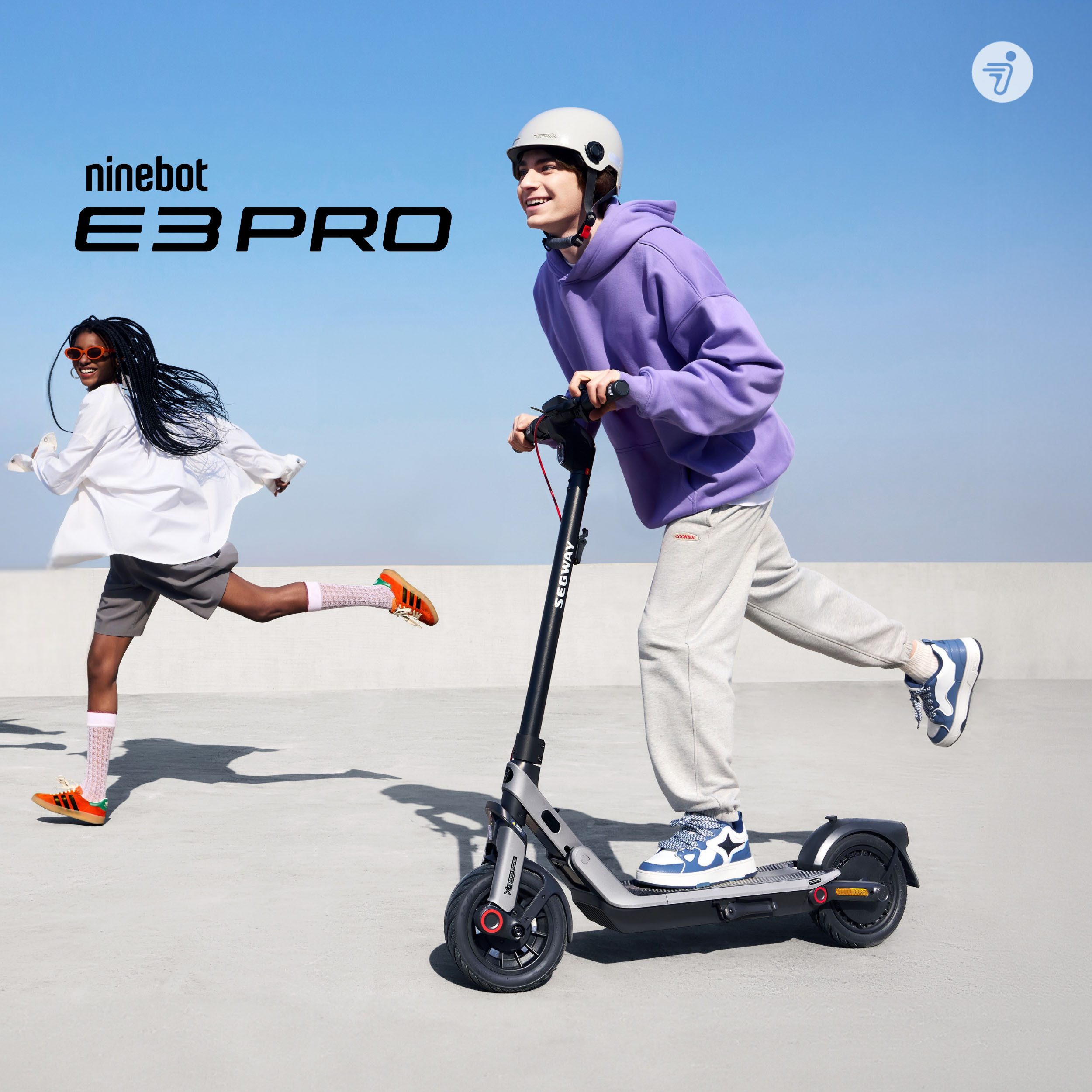 Segway E-Scooter E3 Pro D, 20 km/h, (Ninebot E-Scooter), Schlauchlose selbstabdichtende Reifen